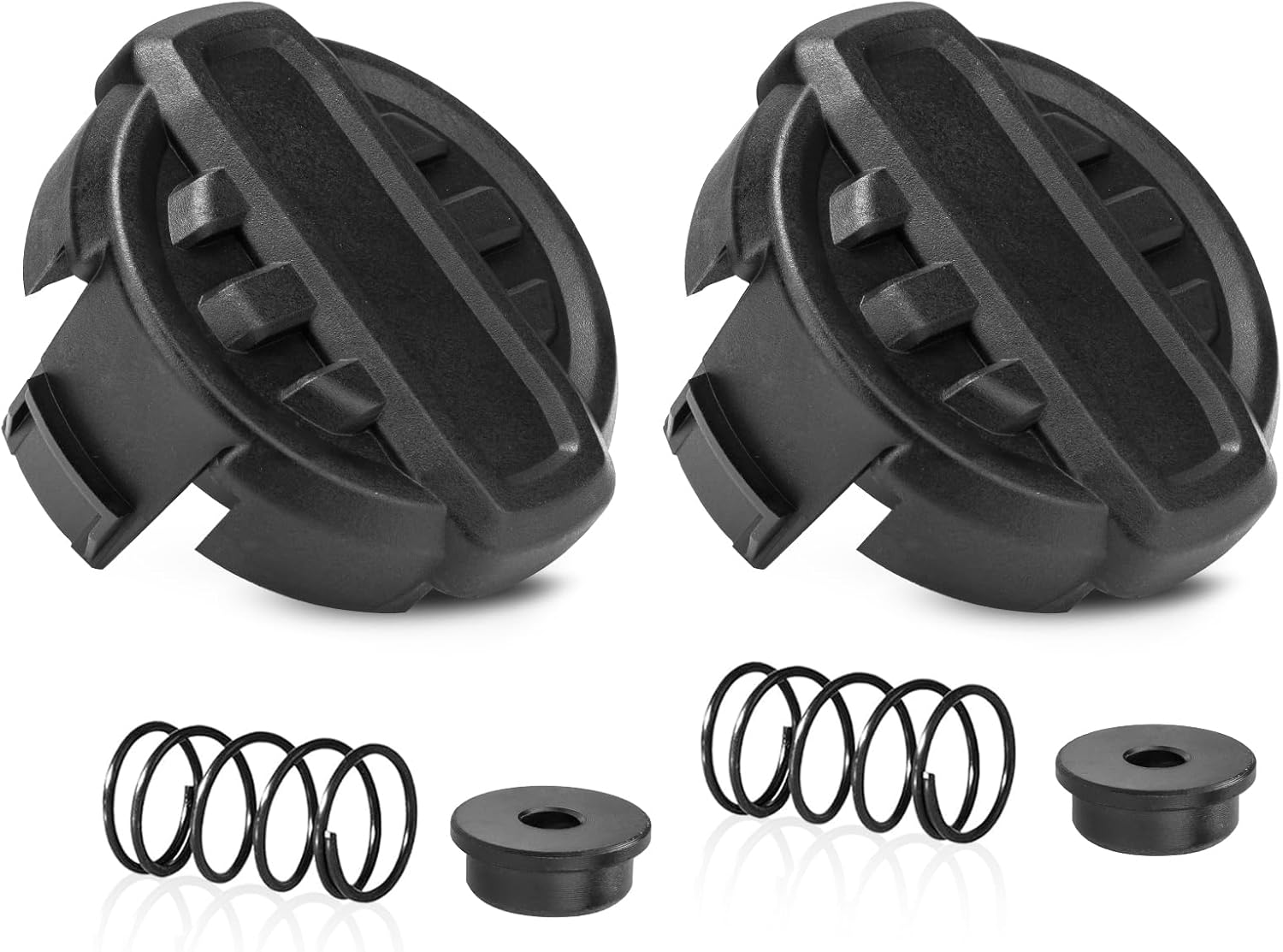 DWO1DT995 Weed Trimmer Head Replacement for Dewalt String Trimmer Head Parts, Dewalt Weed Wacker Head with Weedeater Cap and Spring, Dewalt Weed Trimmer 20V Parts DCST922P1 DCST922B DCST972X1 (2 Pack)