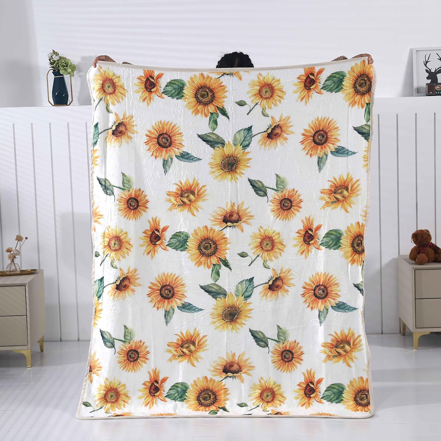 SDY Sunflower Throw Blanket,Sunflower Blanket 50