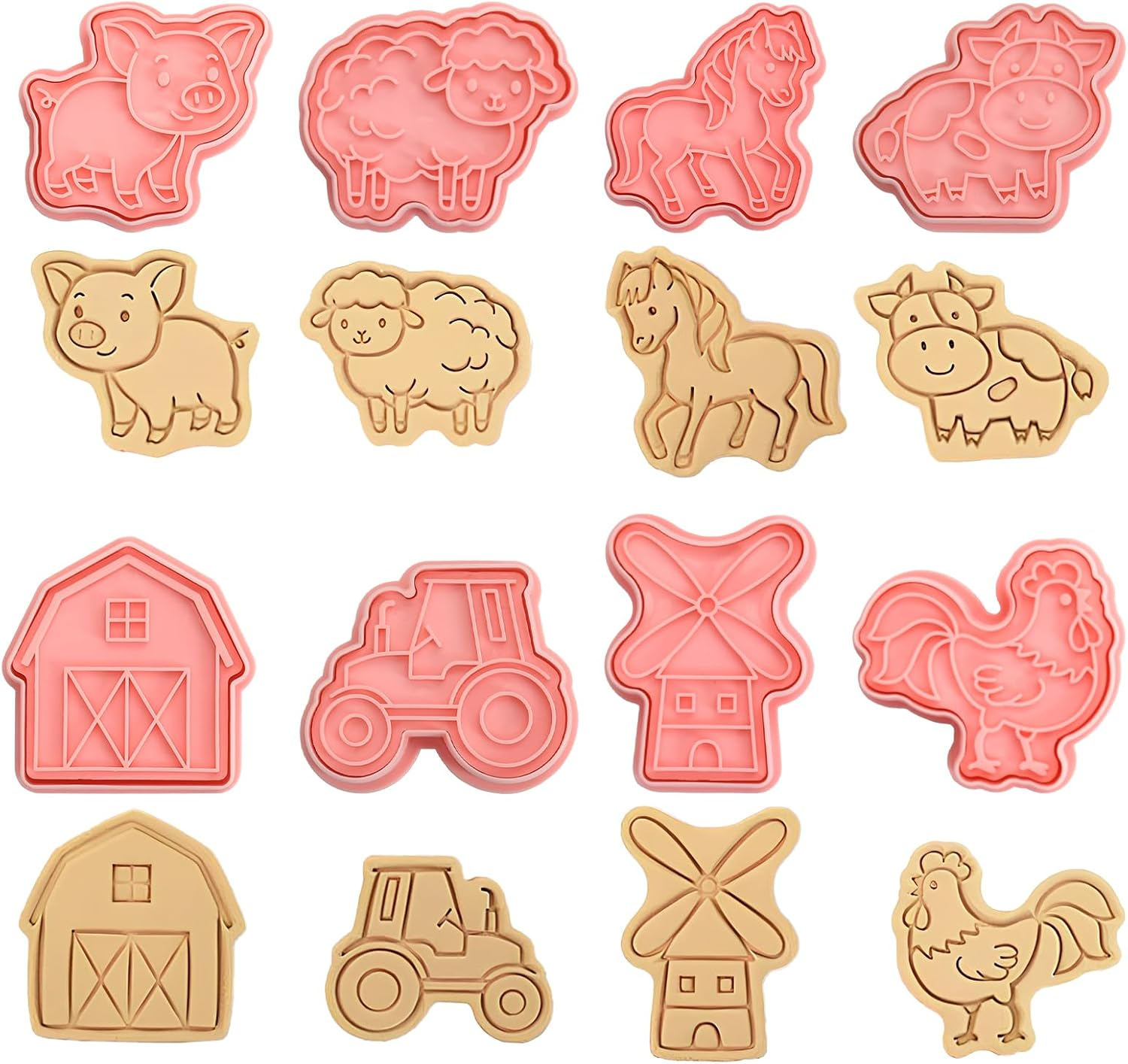 3D Cookie Cutters Biscuit Cutters Biscuit Mold Cookie Molds Animal Shaped Molds Set for Cookie Dough, Pastry, Donut, Fondant