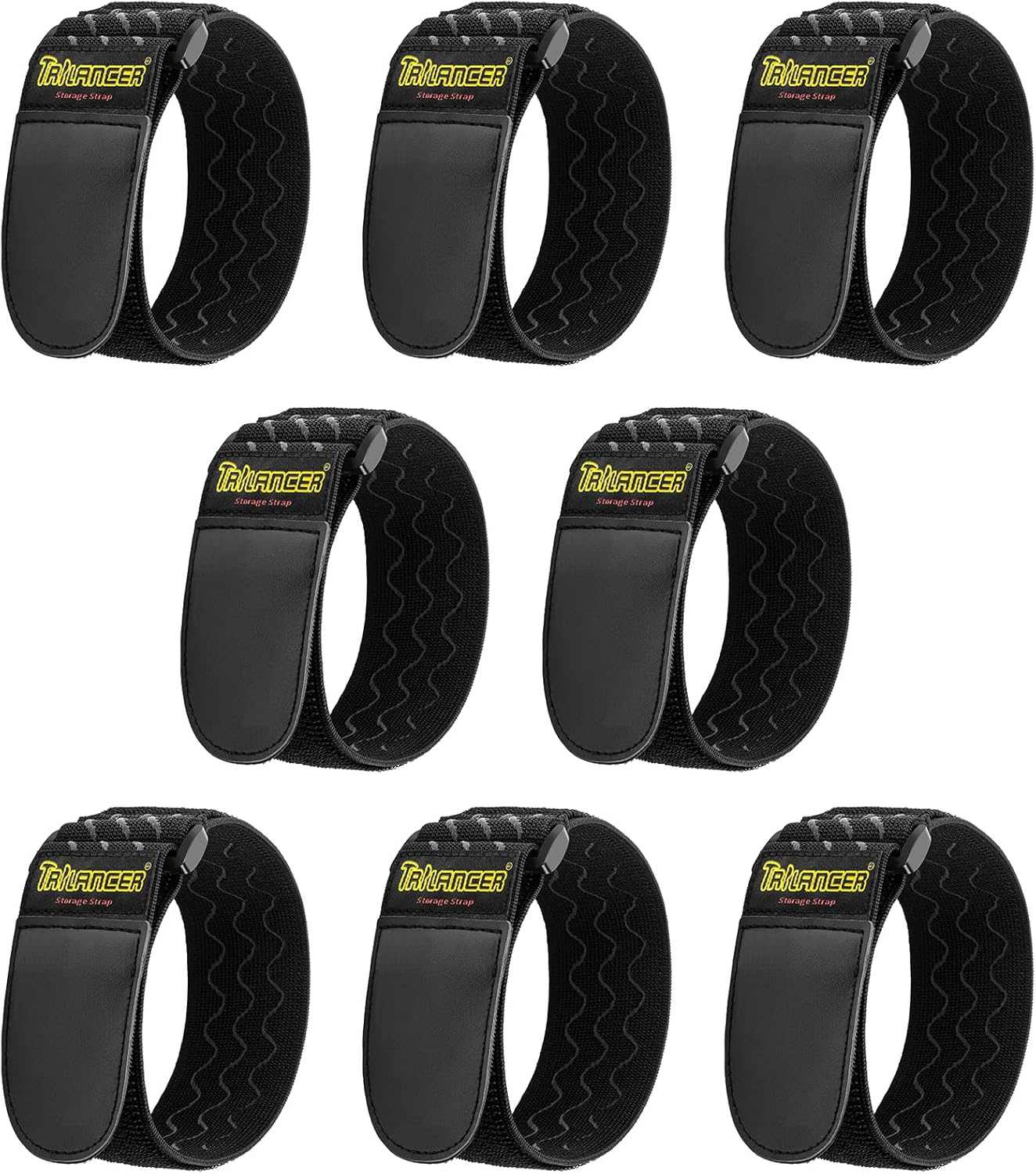 Trilancer Elastic Cinch Straps with Anti-Slip Strips, 12 