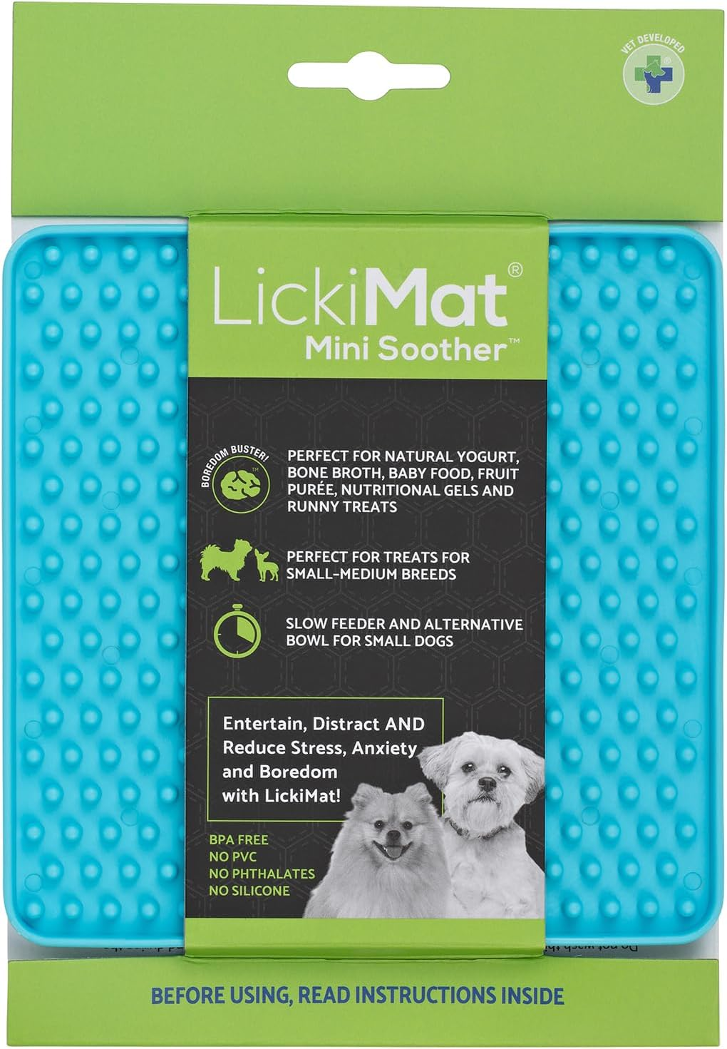 LickiMat Mini Classics - Interactive Pet Feeding Mat for Dogs, Slow Feeder wi... - Picture 14 of 24