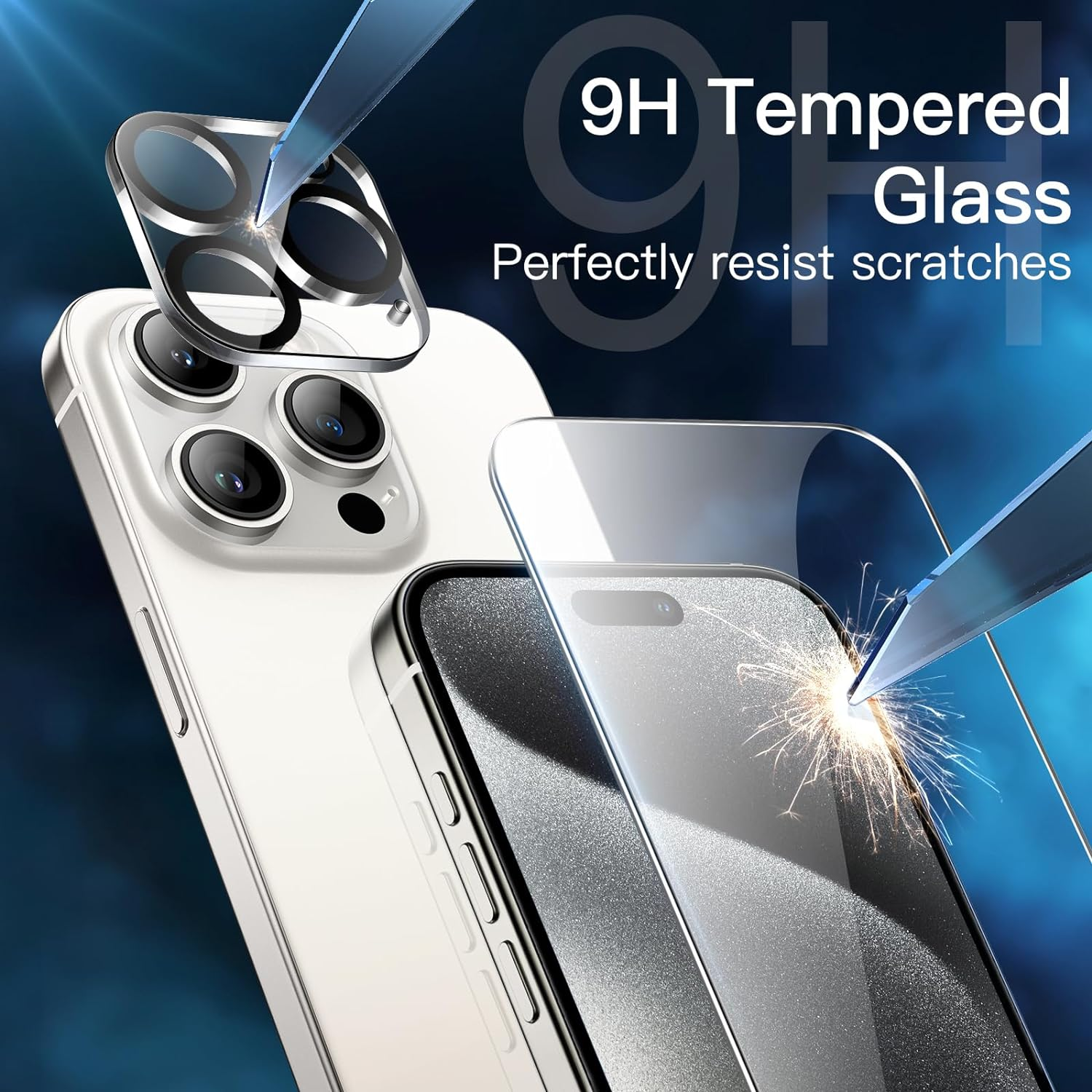 JETech 5 in 1 Case for iPhone 15 Pro 6.1-Inch with 2-Pack Each Tempered Glass... - Picture 6 of 13