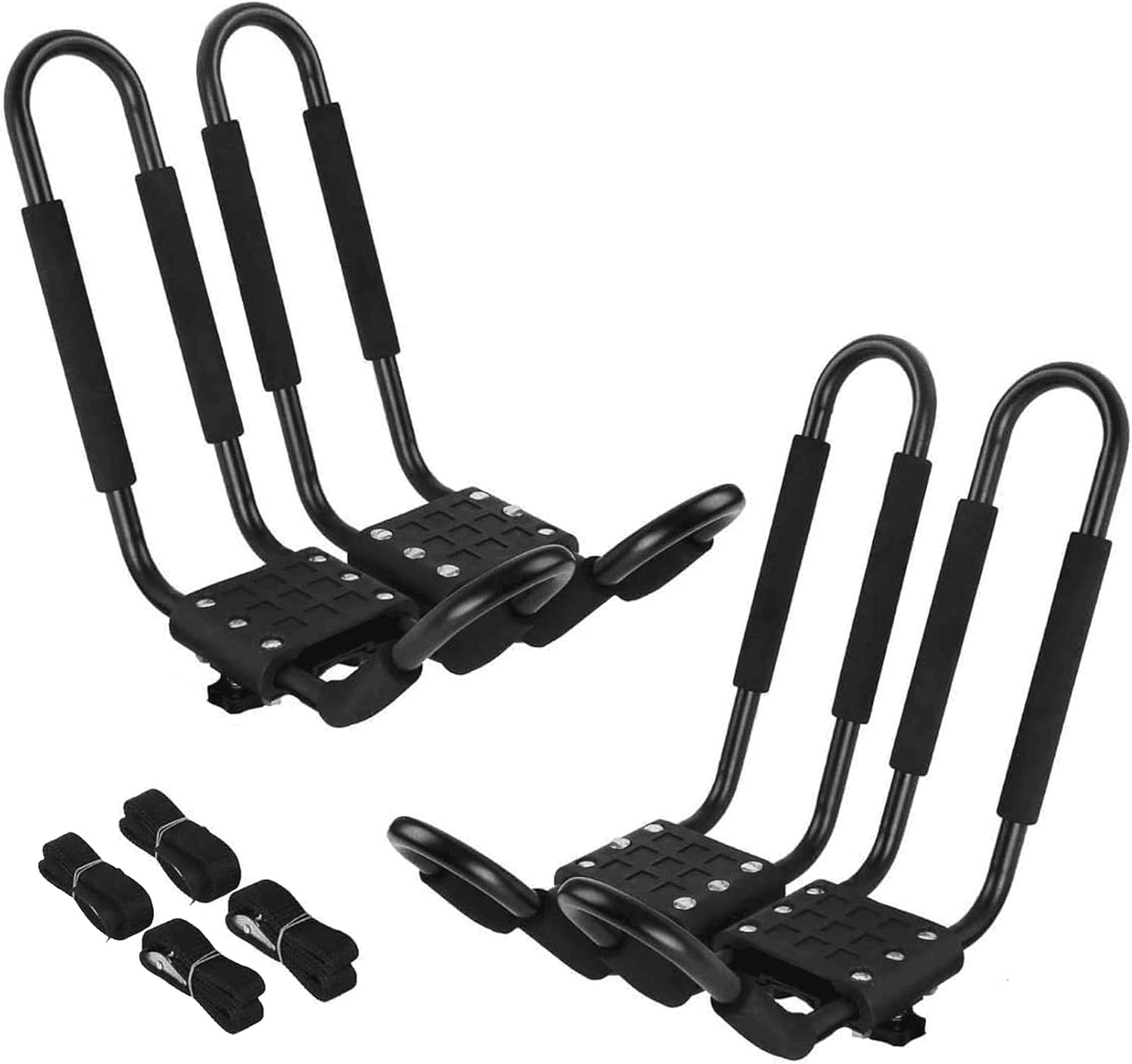 Soporte de techo J-Bar para 2 pares de kayaks canoas y tablas de surf en autos