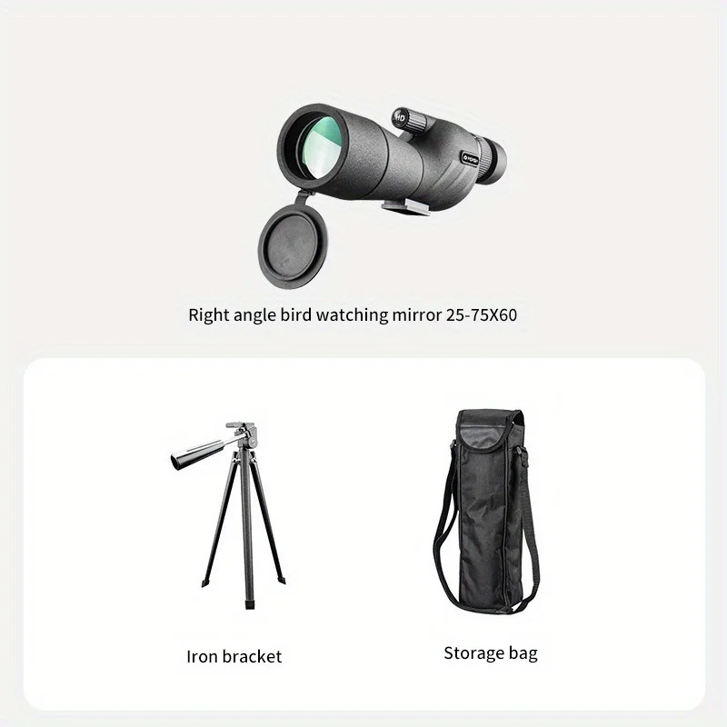 Transparent Monocular Telescope, Variable Frequency Monocular Telescope, Suitable for Outdoor Camping Hunting Bird Watching