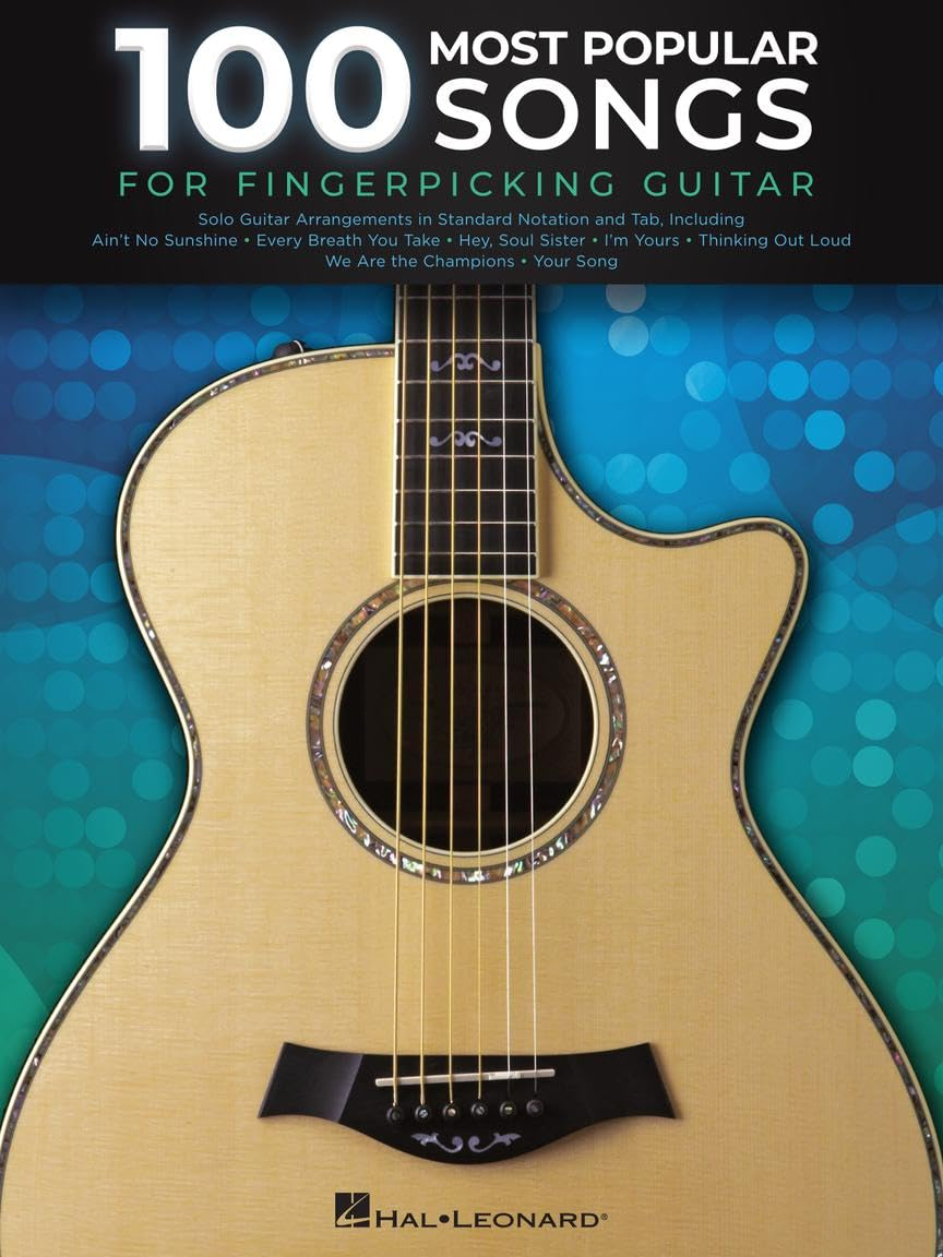 100 Most Popular Songs for Fingerpicking Guitar | Solo Guitar Songbook with Tablature and Standard Notation | Fingerstyle Songbook for Acoustic Guitar | for Beginners and Advanced Players