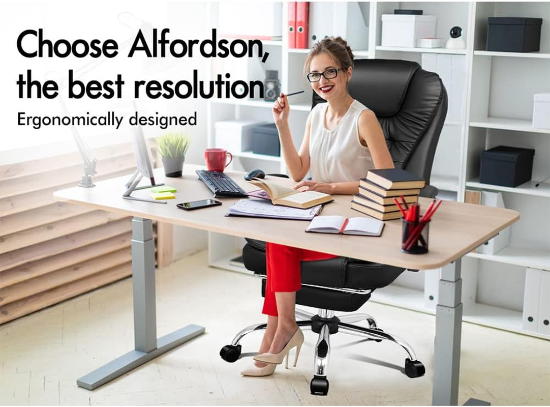 ALFORDSON Office Chair with Massage, Heated Seat and Footrest, Ergonomic Comp... - Picture 10 of 25
