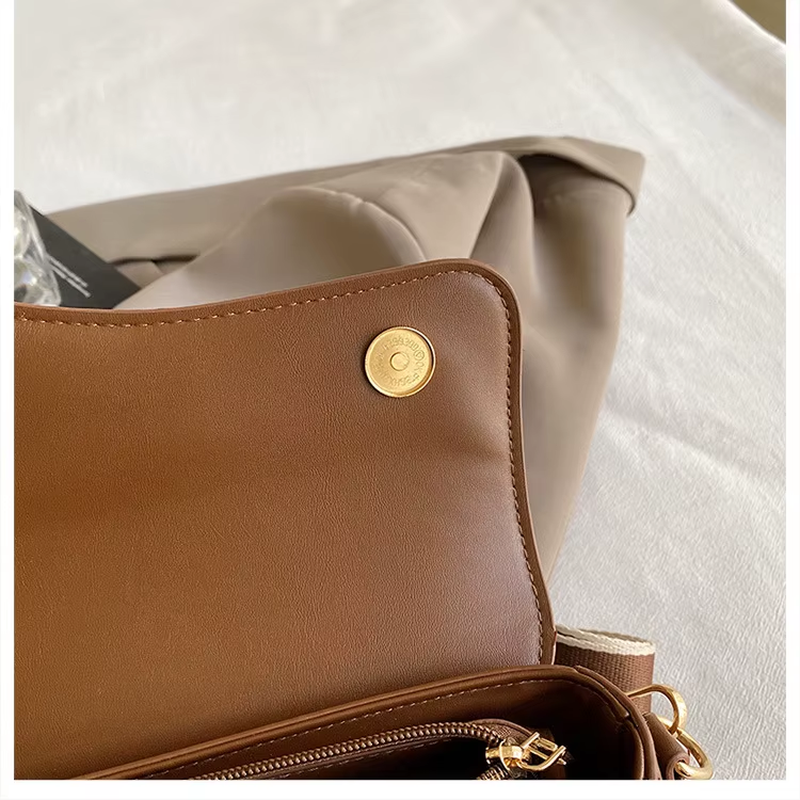 BESTELLA Brand Wholesale High Quality Lady Fashion Solid Color Casual Custom Underarm Square PU Leather Daily Tote Handbag