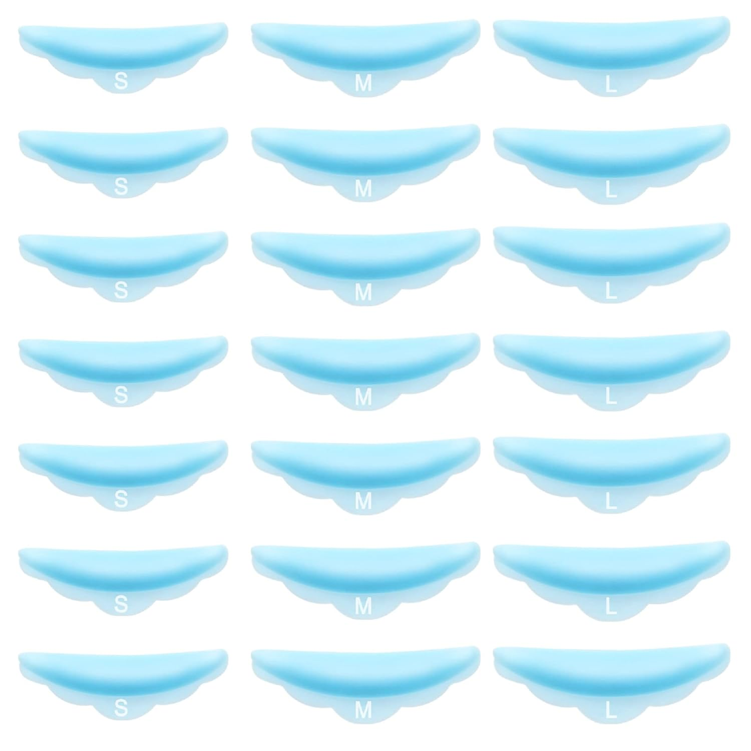 48 Pieces Lash Lift Rods Silicone Eyelash Pads Raise Eyelashes Perming Curler Rods (Small, Medium, Large), Silicone Lash Lift Shields for Eye Supplies Makeup Tool(Blue)