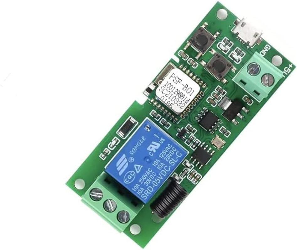 Wifi Wireless Smart Switch Relay Module for Smart Home 5V 5V/12V，Ba Applied to Access Control, Turn on PC, Garage Door (5V)