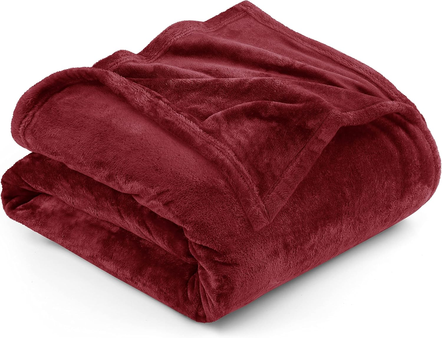 Utopia Bedding Fleece Blanket Queen Size Burgundy 300GSM Luxury Anti-Static Fuzzy Soft Microfiber Bed Blanket (90X90 Inch)