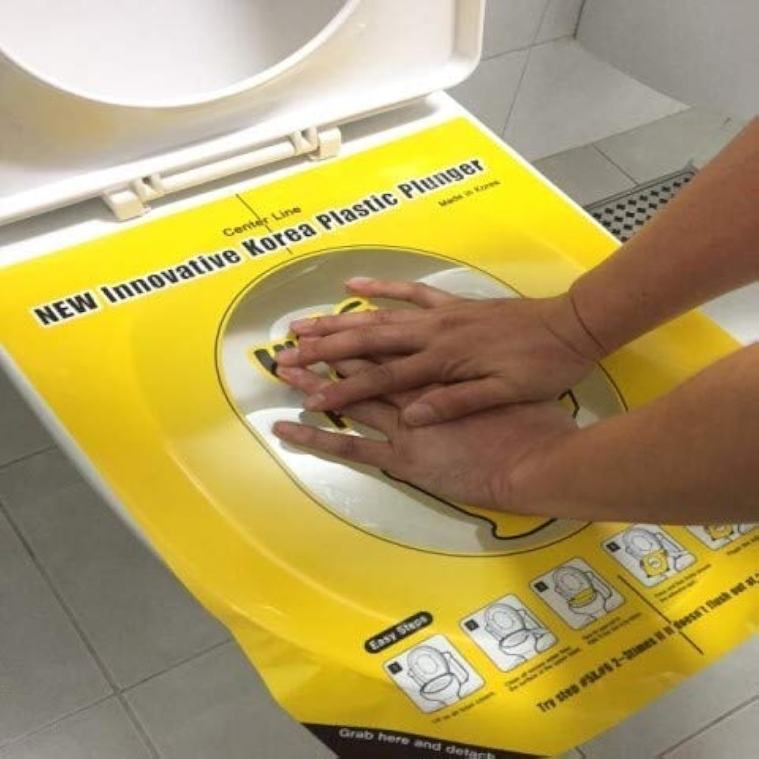 Toilet Sticker Plunger – Hygienic Disposable WC Plunger, 14 X 17.5 Inch Unclog Sheet for Bathroom Clogs