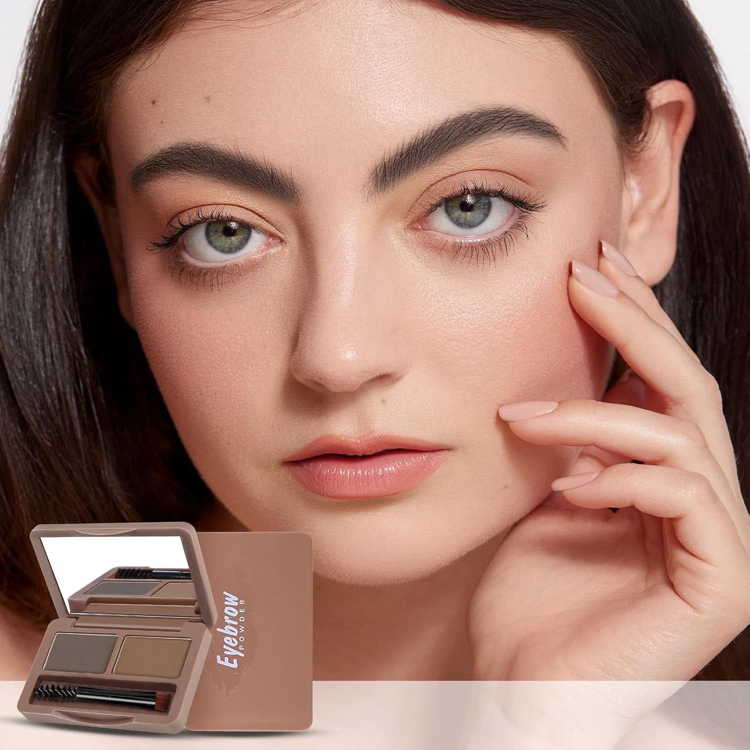 Boobeen Eyebrow Powder, 2-color Eyebrow Palette Makeup to Enhance & Define Br... - Picture 6 of 14