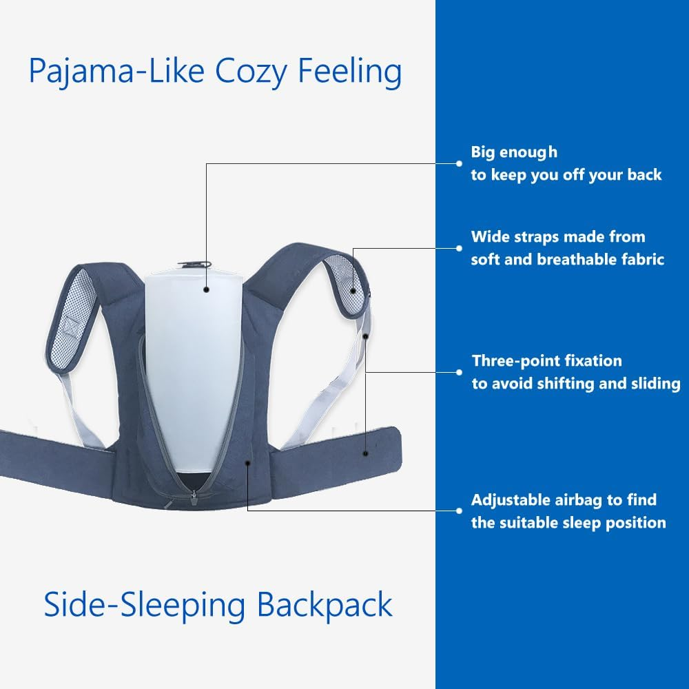 WoodyKnows Side-Sleeping Backpack, sleep position trainer, alleviates snoring... - Picture 7 of 13