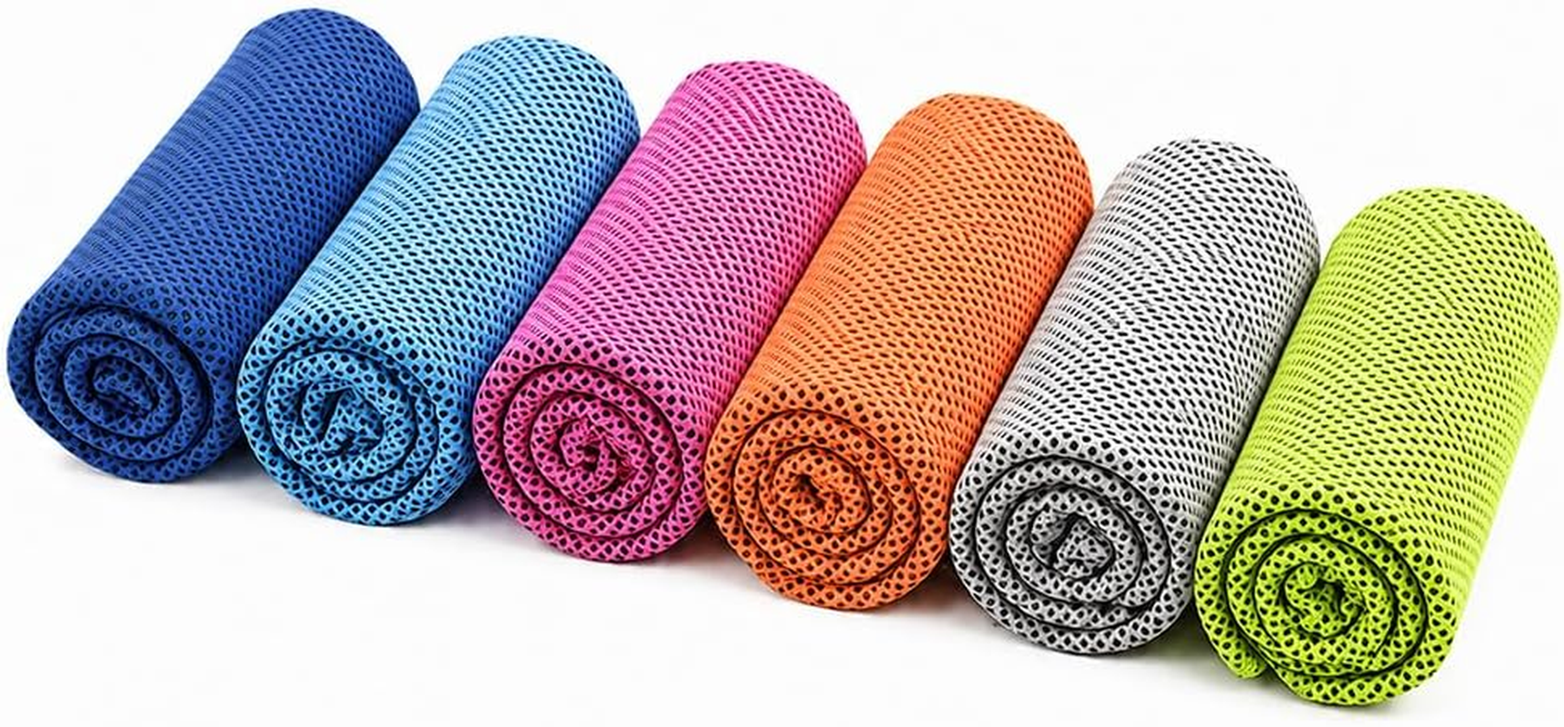 6 Pack Cooling Towels, Microfibre Gym Sweat Towel, Quick Dry Sports Travel