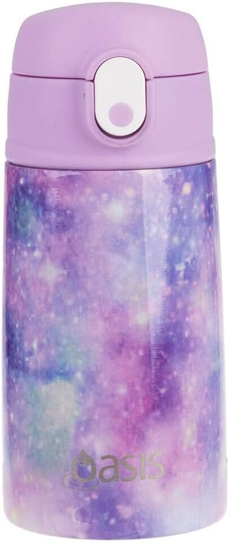 Insulated Kids Drink Bottle Sipper Straw 400Ml - Galaxy