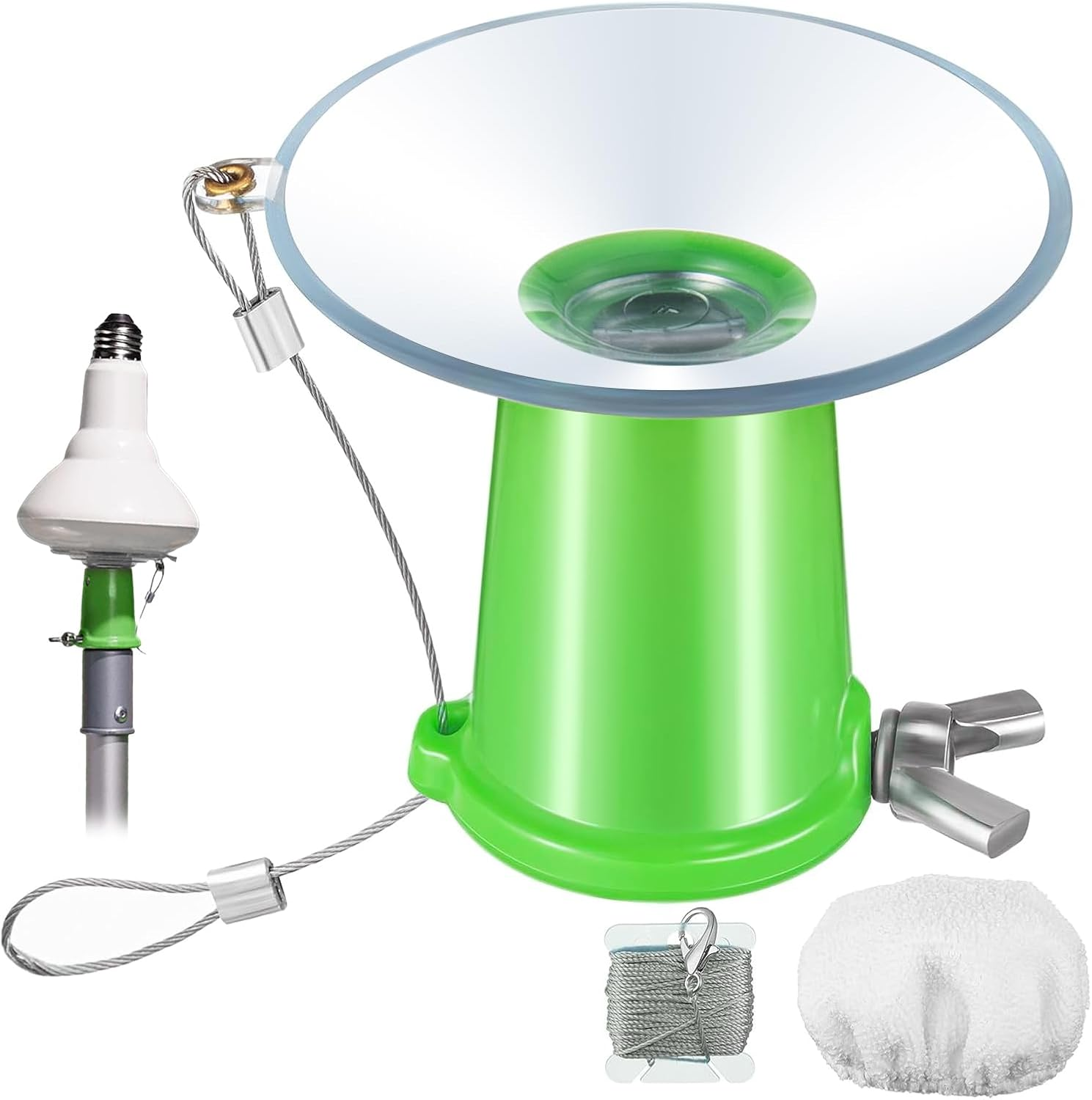 Suction Cup Light Bulb Changer Kit without Pole, High Reach Light Bulb Removal T