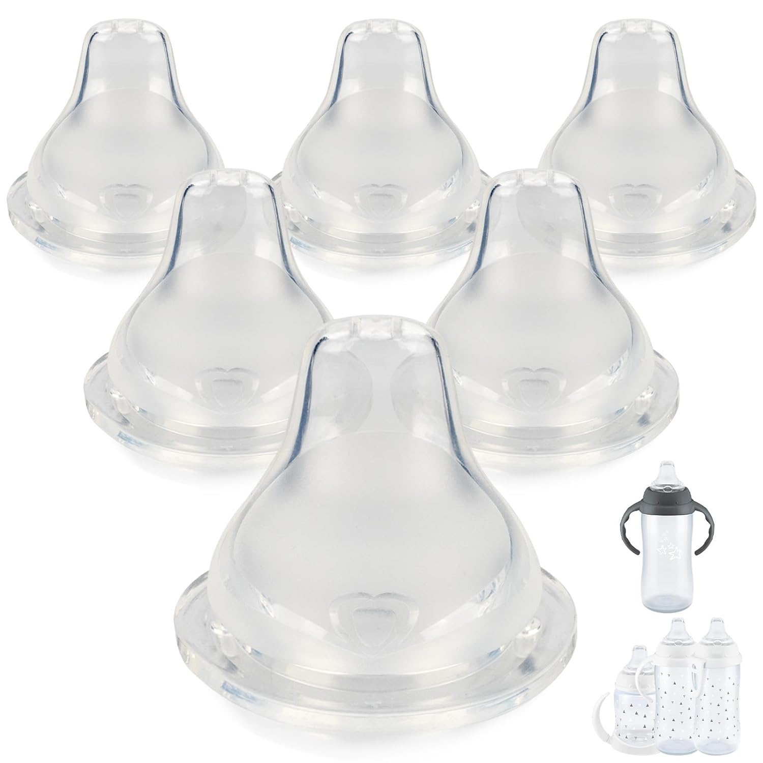 Sippy Cup Nipples for NUK Active and Learner Cup,Variable Flow,...
