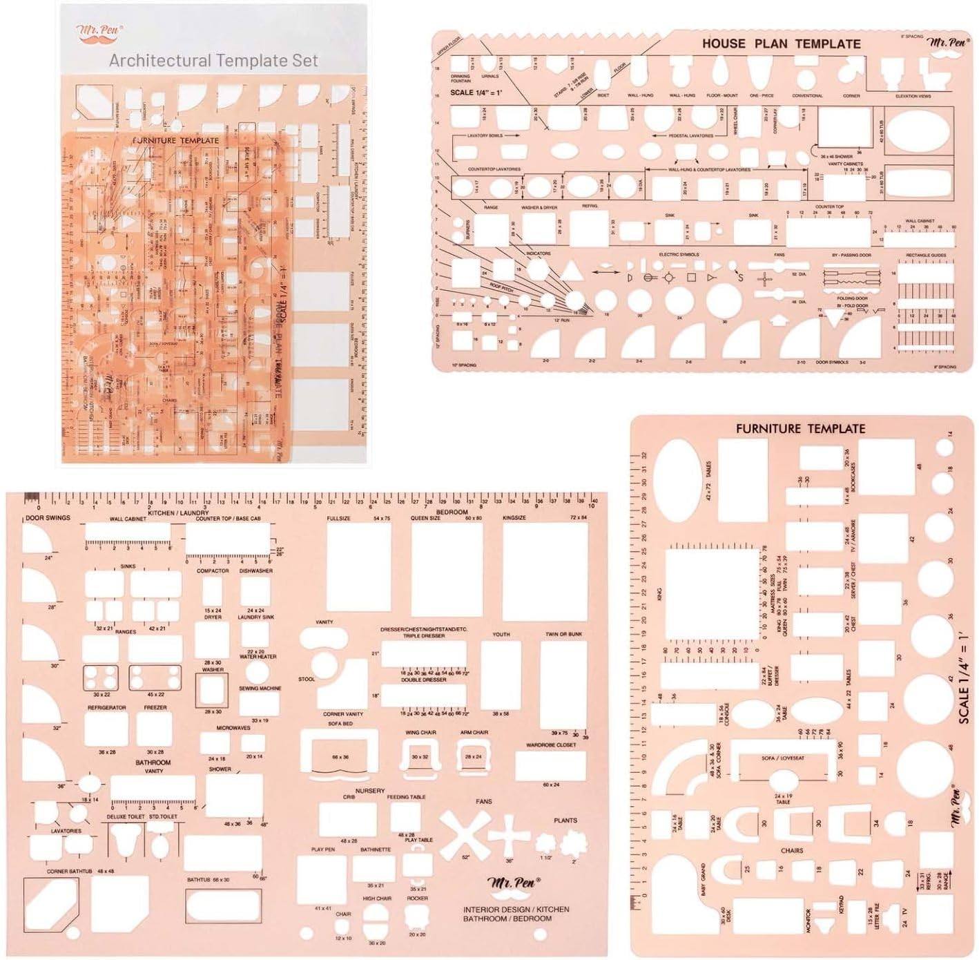 Mr. Pen- Landscape Templates, Architectural Templates, Drafting Tools, Landsc... - Picture 9 of 14