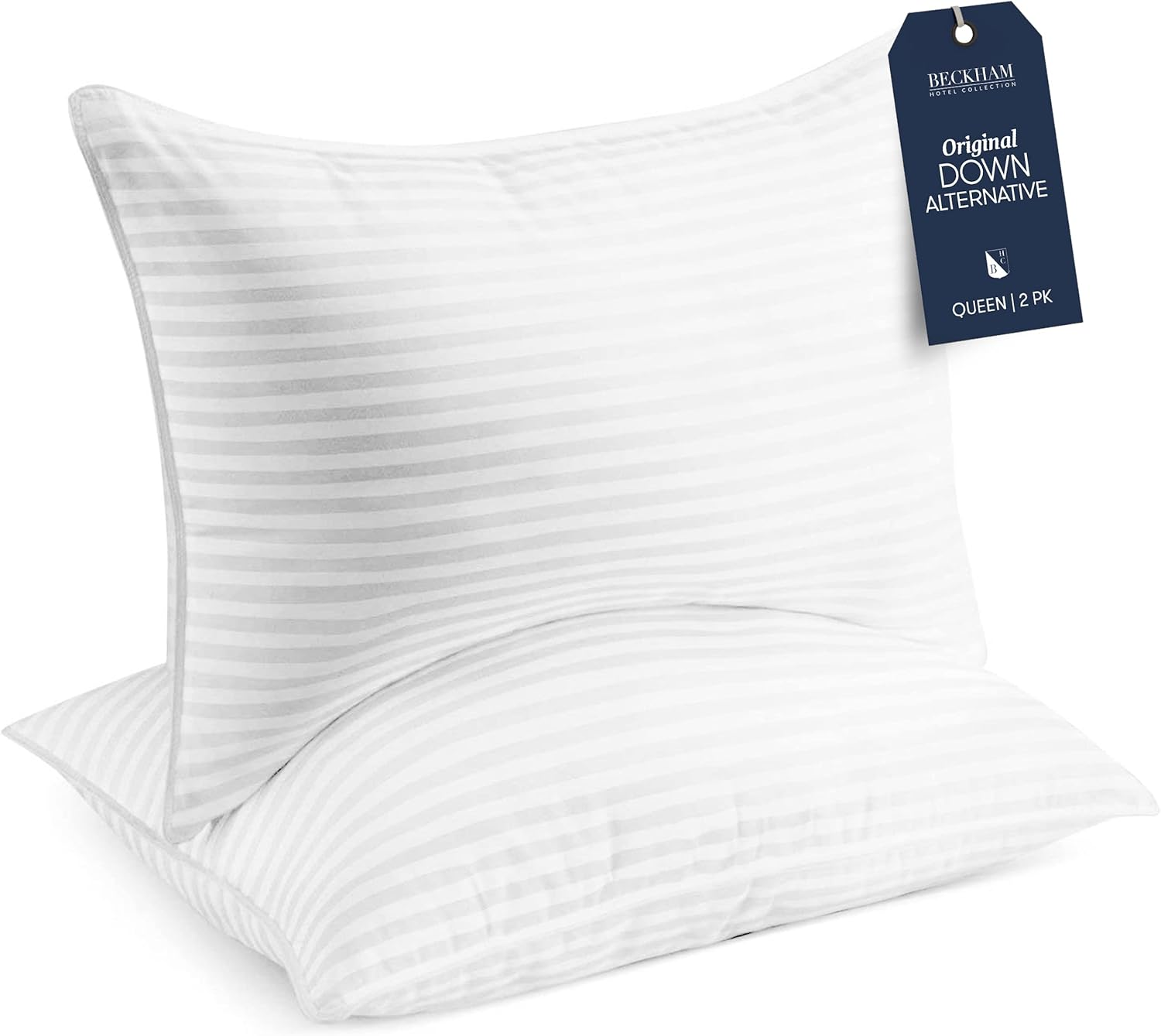 Bed Pillows Standard/Queen Size Set of 2 - Original down Alternative Pillow for Sleeping - Bedding for Back, Stomach or Side Sleepers