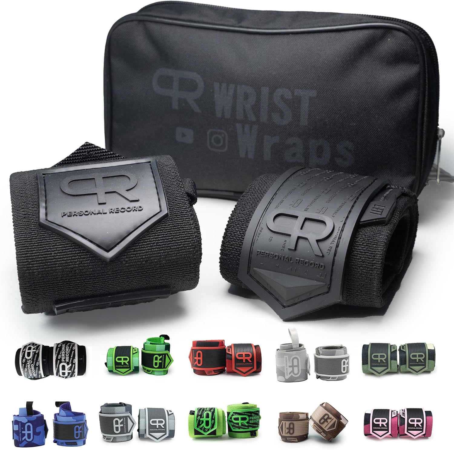Heavy Duty Premium Wrist Wraps, More Elasticity, Reinforced Stitching, Extra Wide Strap, Strong Thumb Loop, Larry Wheels Weightlifting Wraps