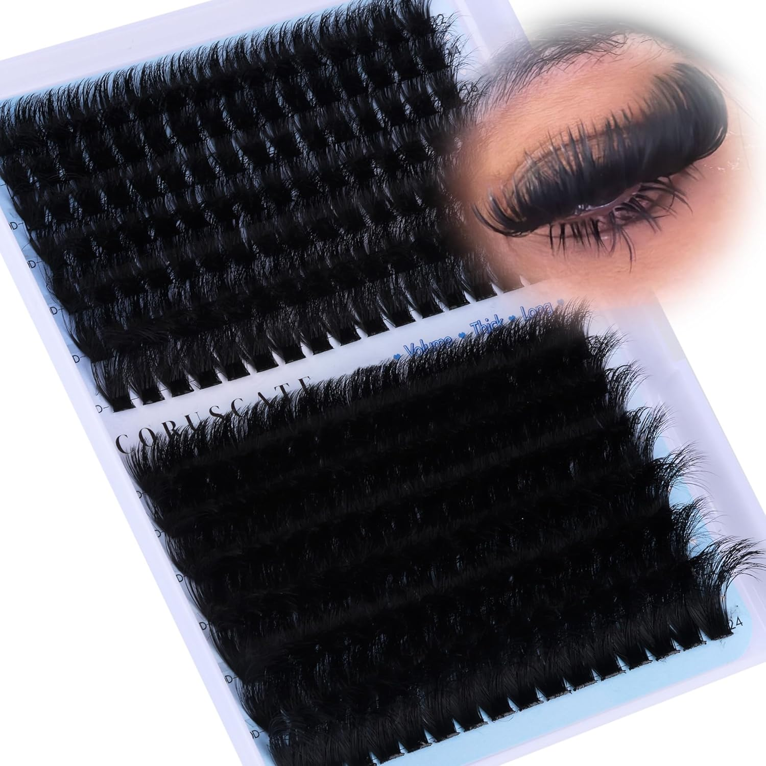 Lash Clusters 160D/260D 12-24mm Volume Mink Eyelash Extensions for Dramatic Look