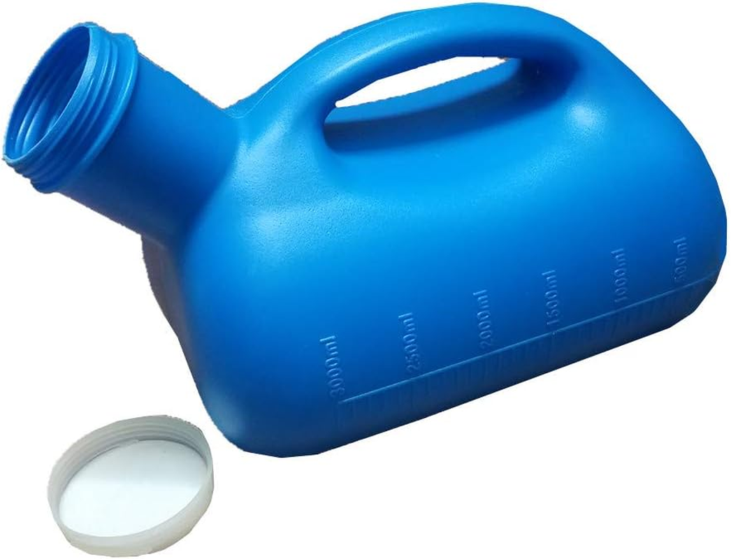 3000ML Large Male Urinal,Yumsum Portable Mens Potty Pee Bottle Collector Travel Toilet (Blue)