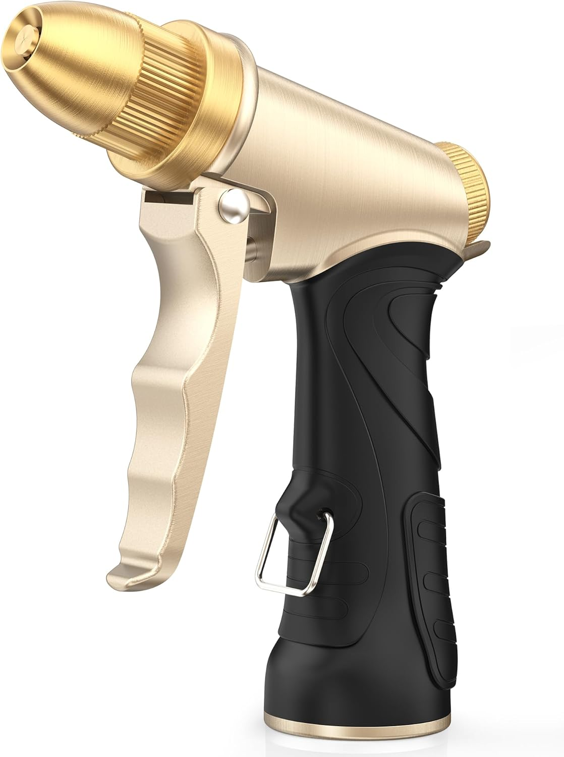 Garden Hose Nozzle, Upgraded Heavy Duty Metal Spray Nozzle, High Pressure Water Nozzle with Adjustable Spray Patterns for Watering Plants, Car Washing, and Pet Showering