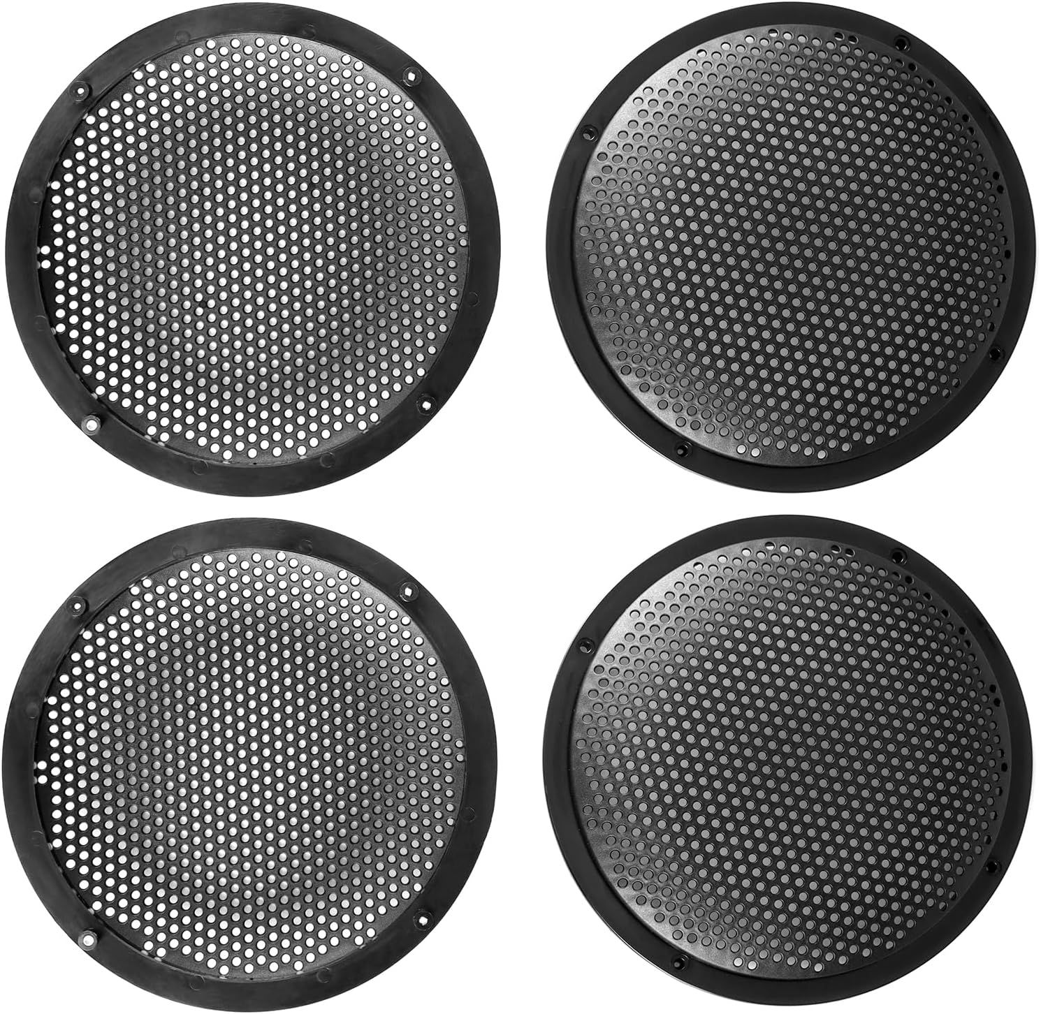 4-Pack 8 Black Plastic Audio Speaker Cover Durable Subwoofer Grill Horn Guard