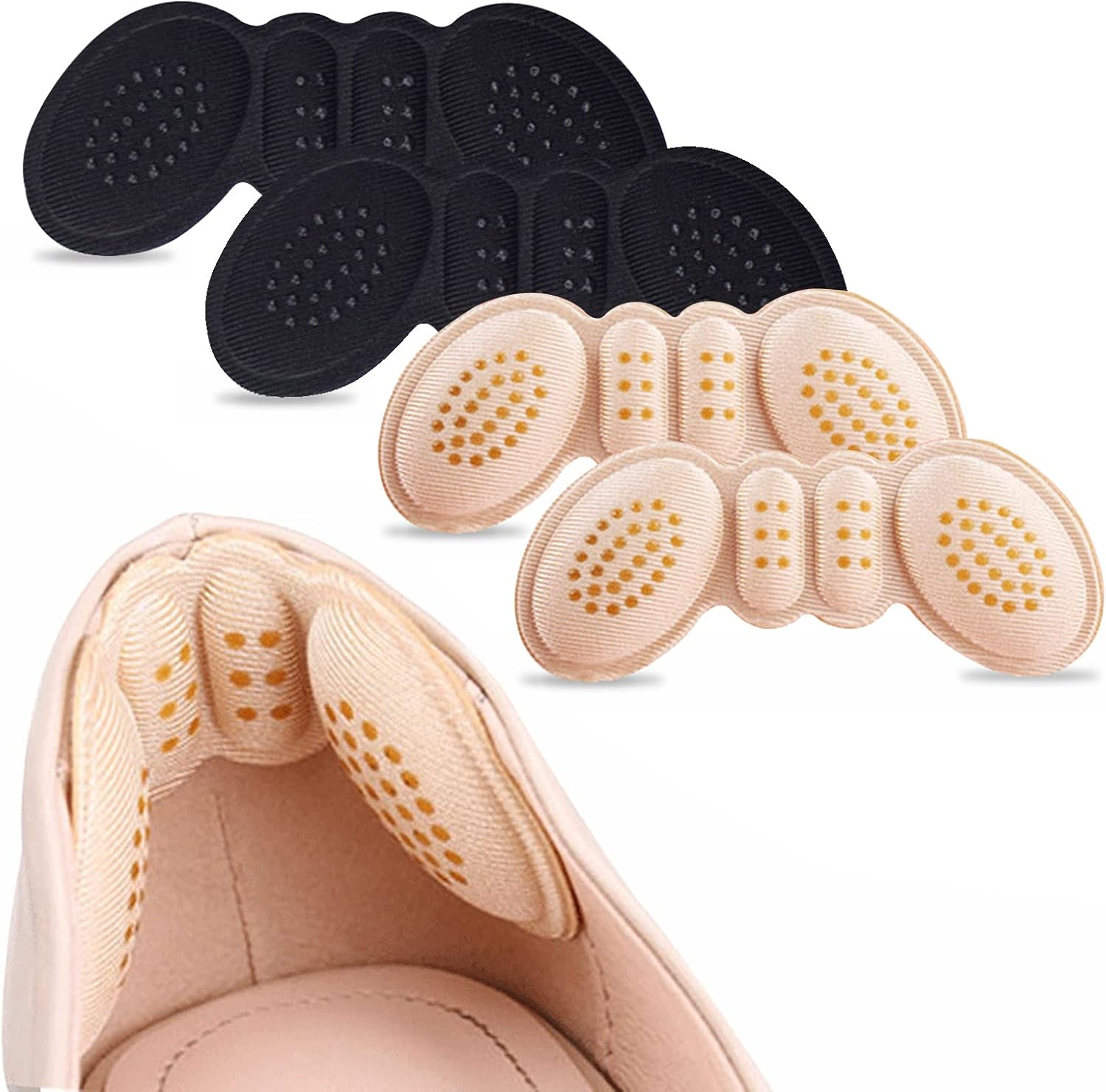 Heel Pads for Shoes, That Are Too Big Heel Grips for Womens Shoes(4Pairs), Heel Inserts for Shoes Anti-Slip Heel Grips Liner Cushions Inserts for Women Men Shoe Heel Inserts Prevent Rubbing Blisters
