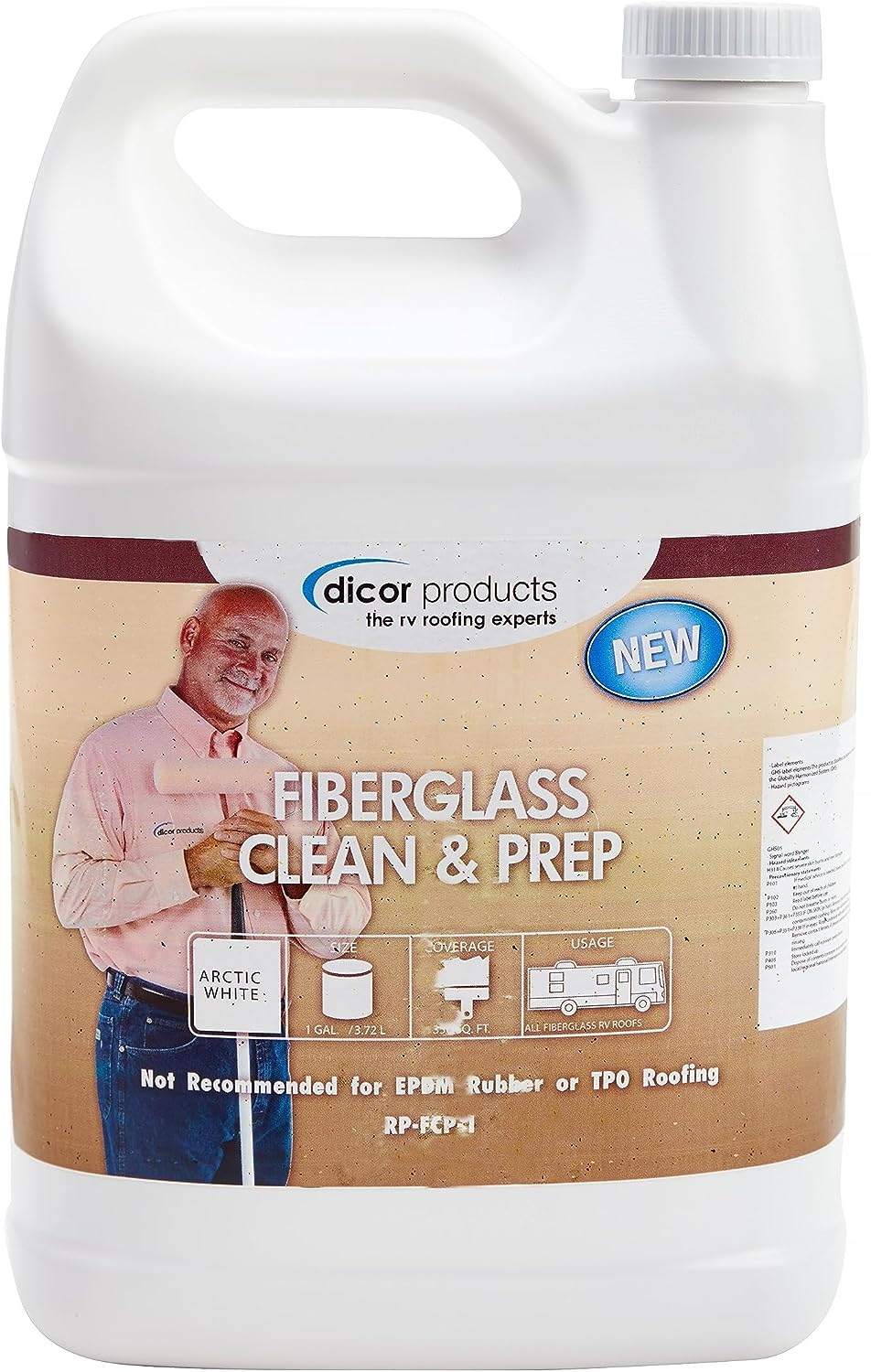 RP-FCP-1 Fiberglass Roof Coating System - 1 Gallon - Protects against Environmental Damage