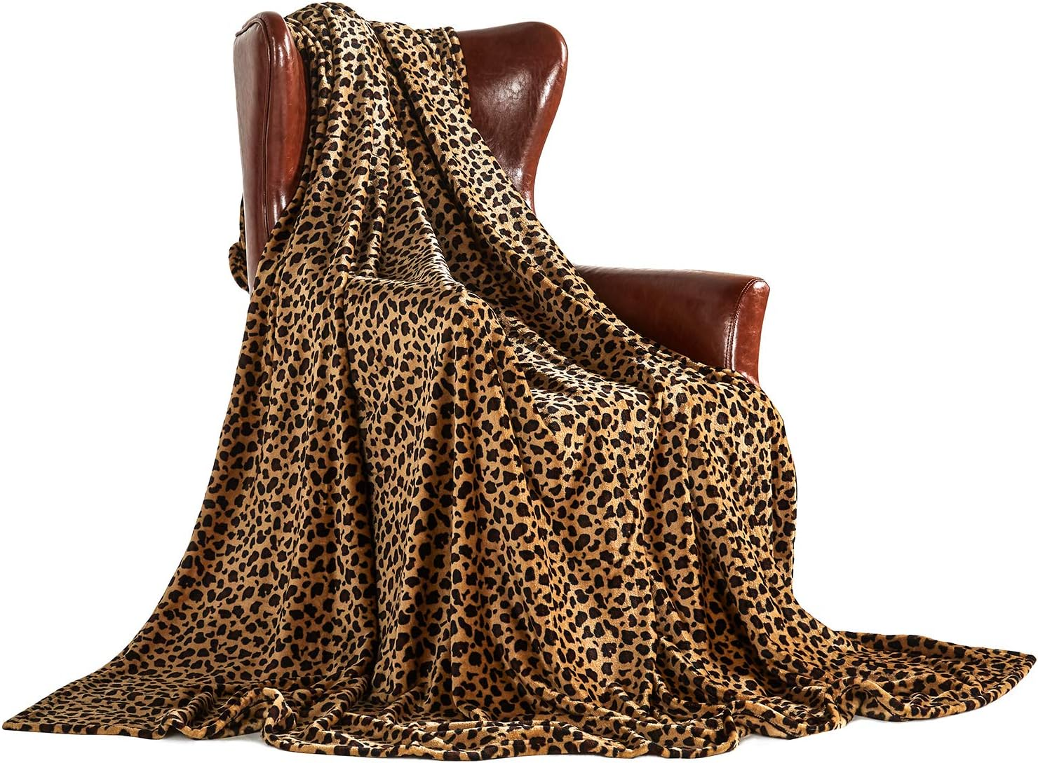 Leopard Throw Blanket Decorative Fleece Throw | Ultra-Plush Colorful Oversized | Couch Blanket Travel Lap | Large Size(60