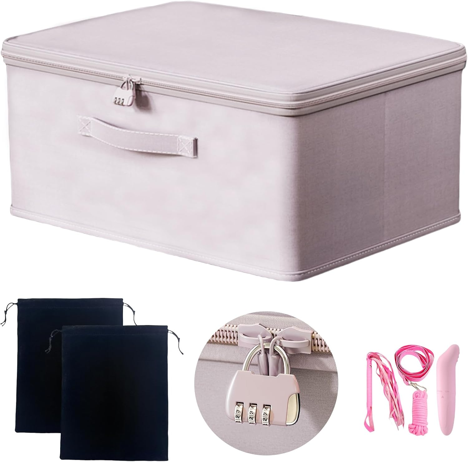 小物入れ loxi18 Locking Adult Game Toy Storage Organizer Lock Box Toy Storage Bins