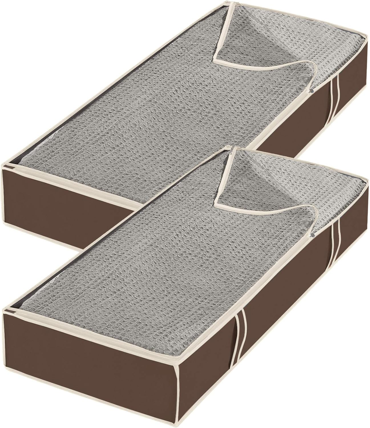 Zippered Underbed Bags Java Set of 2 Pieces
