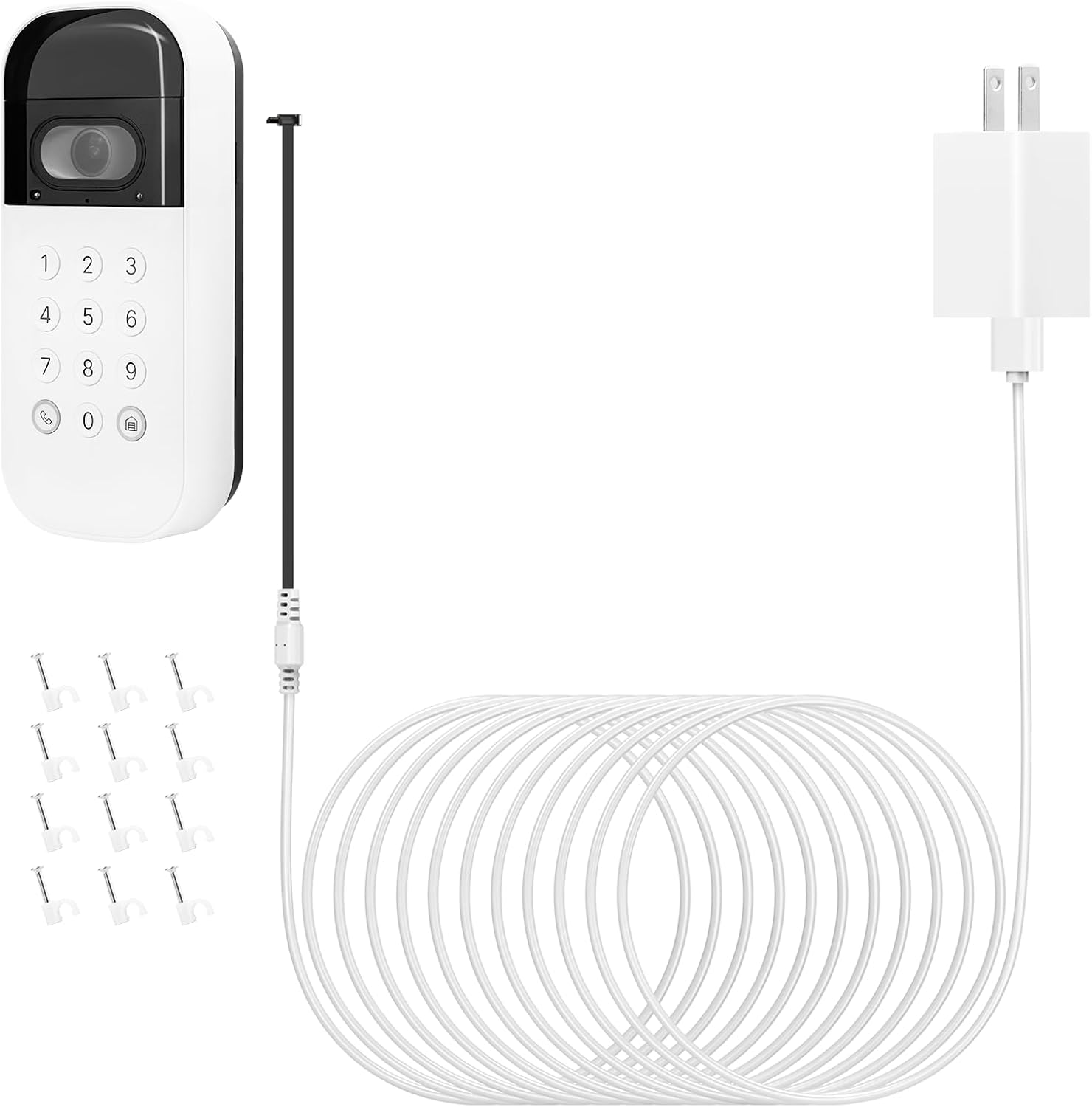 25Ft Weatherproof Power Cable and Adapter for Myq Smart Garage Keypad