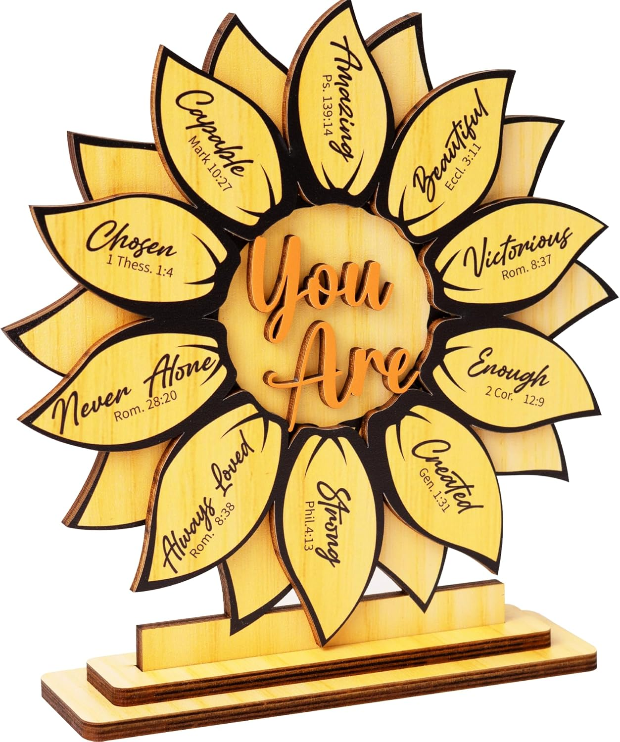 Mothers Day Gifts for Mom, Christian Sunflower Gifts for Women, Christian Gifts for Women on Mothers Day Birthday, Religious Gift for Mom, Sister, Wife, Daughter, Coworker, Teacher, Sunflower Decor