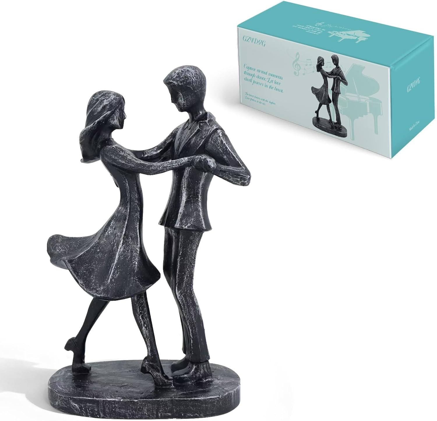 Couple Dancing Resin Sculpture, Romantic Gifts for Him & Her, Engagement Anniversary Wedding Keepsake Home Decor