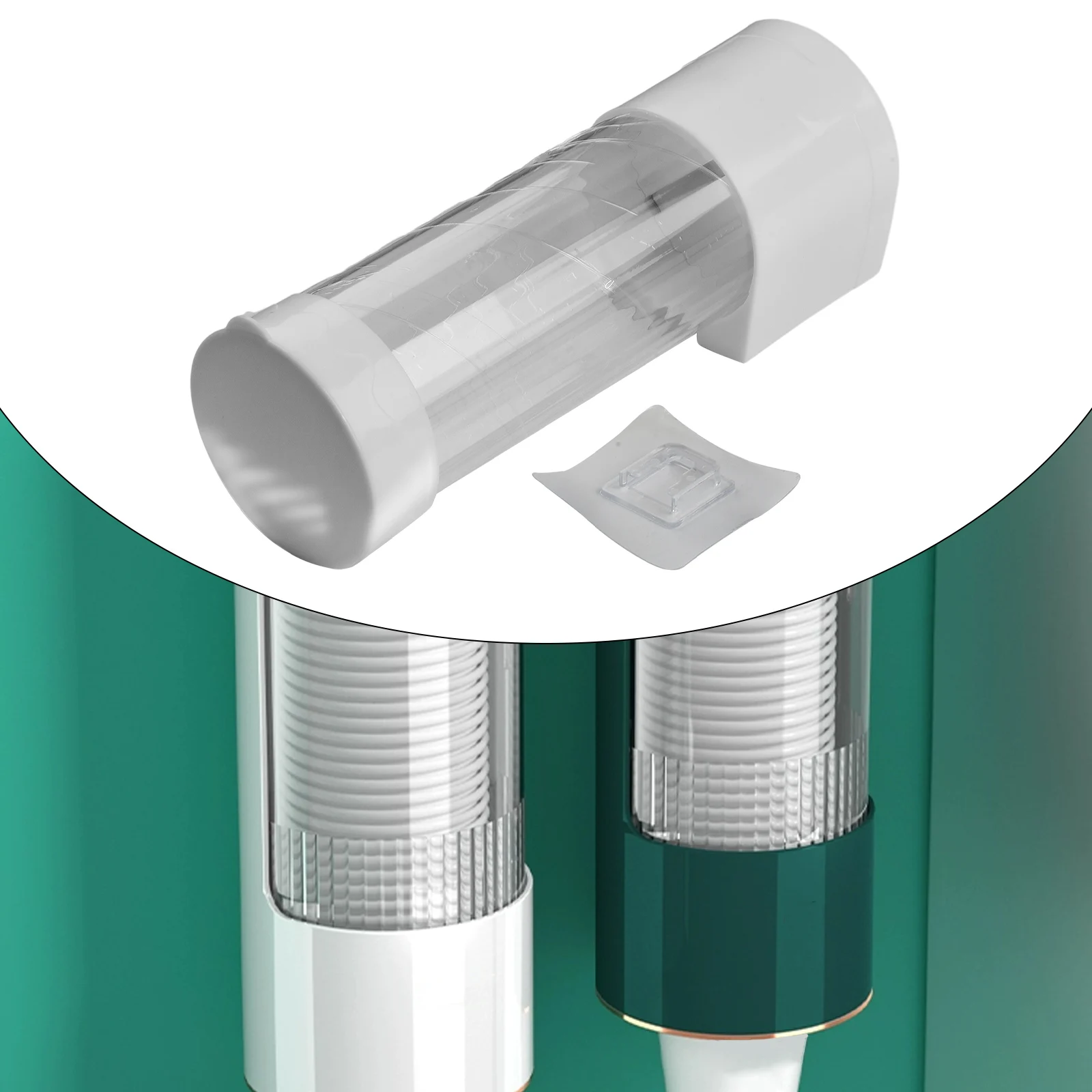 1Pc Wall Mount Disposable Automatic Remover Cup Holder Cup Taker Black/White Bathroom Fixture Cup Tumbler Holders