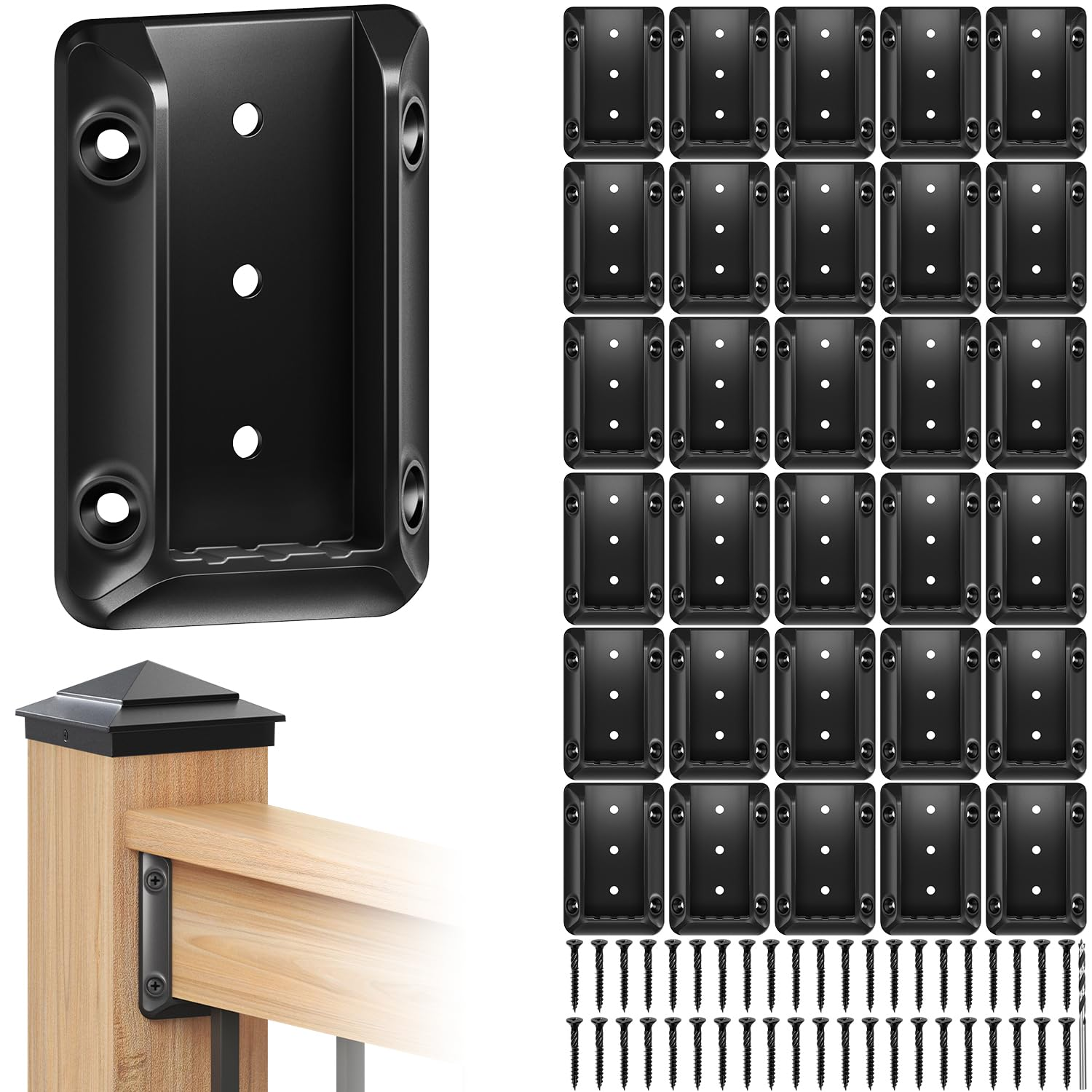 30 Pcs Deck Railing Bracket Connectors for 2