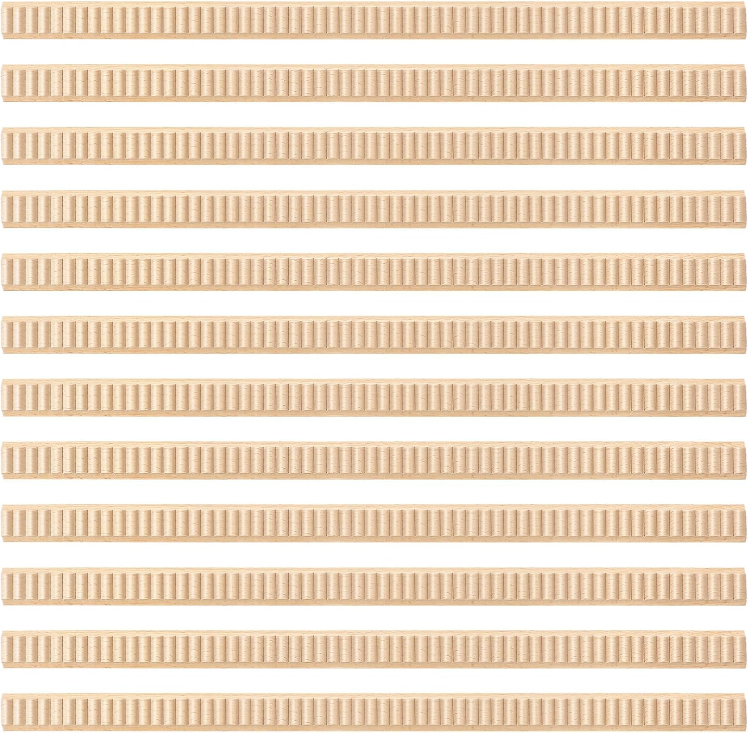 12 Pcs 15.75-Inch Unfinished 3D Decorative Wood Trim Molding for DIY Projects