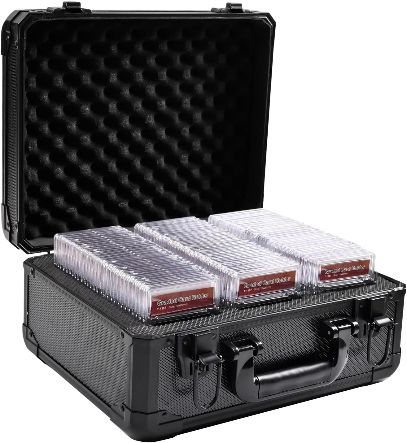 3ROW Graded Card Storage Box PSA Slab Card Case for Graded Cards Sports Cards Trading Card Case Holder Fits CSG PSA BGS and Toploaders