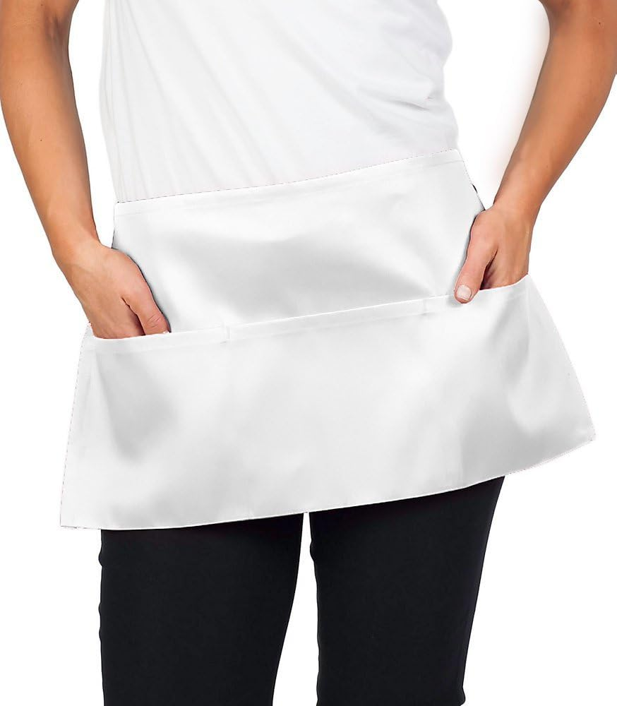 Waitress Apron with 3 Pockets – 11 inch Waist Apron