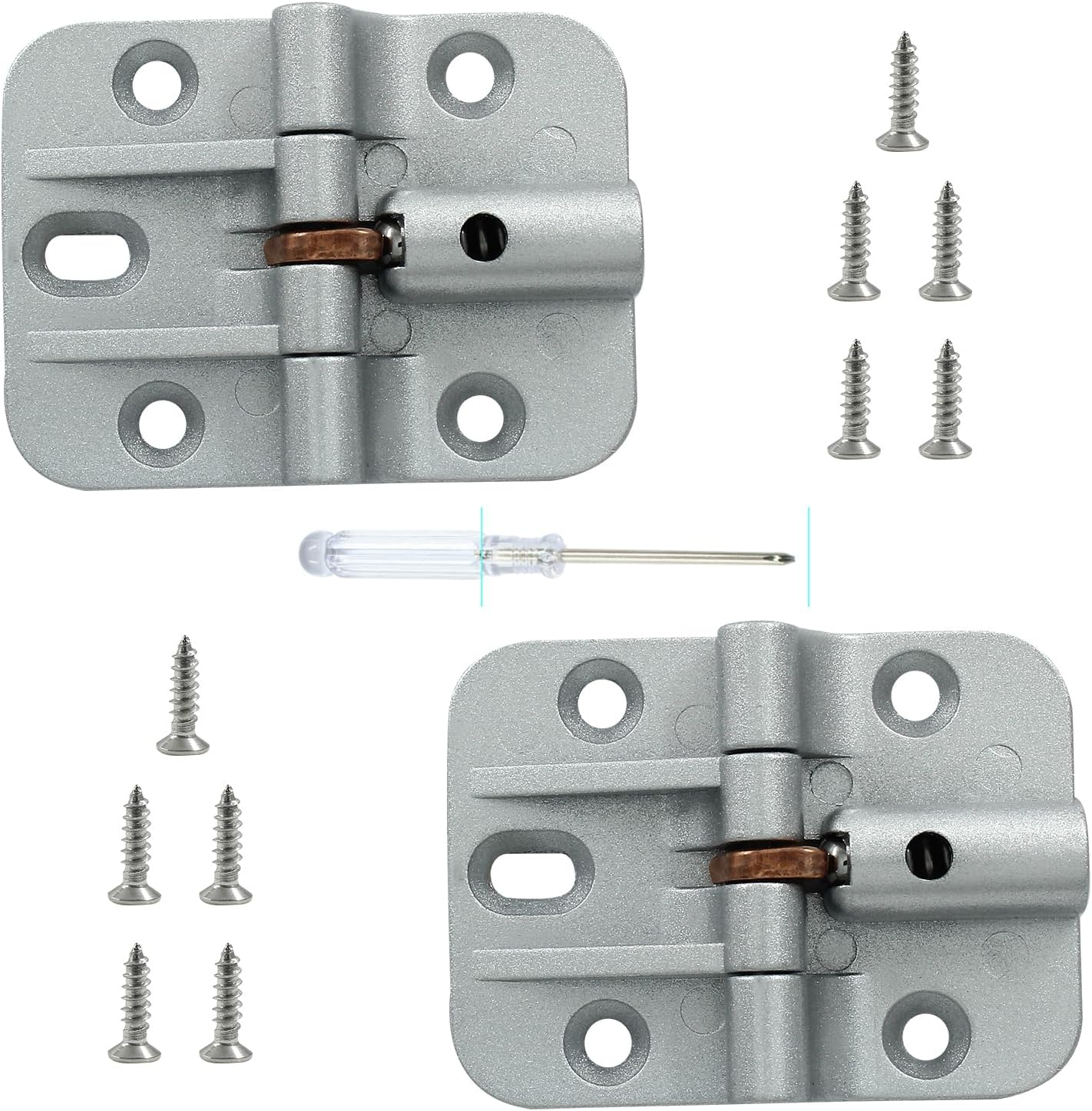 2 Pcs Adjustable Locking Hinges, 180 Degree Folding Table Hinge, Zinc Alloy, Metal, Surface Mount
