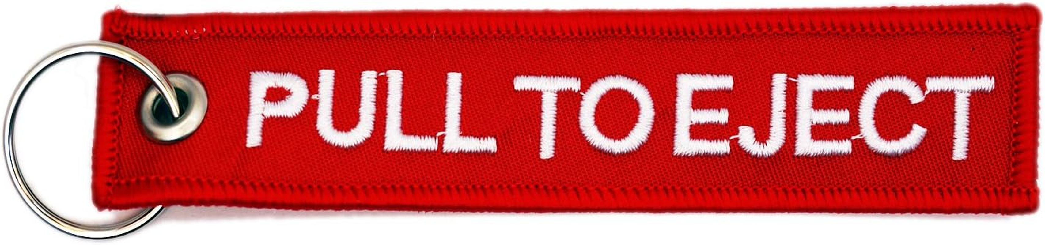 Apex Imports 1X Red/White Pull to Eject Keychain 5" X 1" (1X Pack)