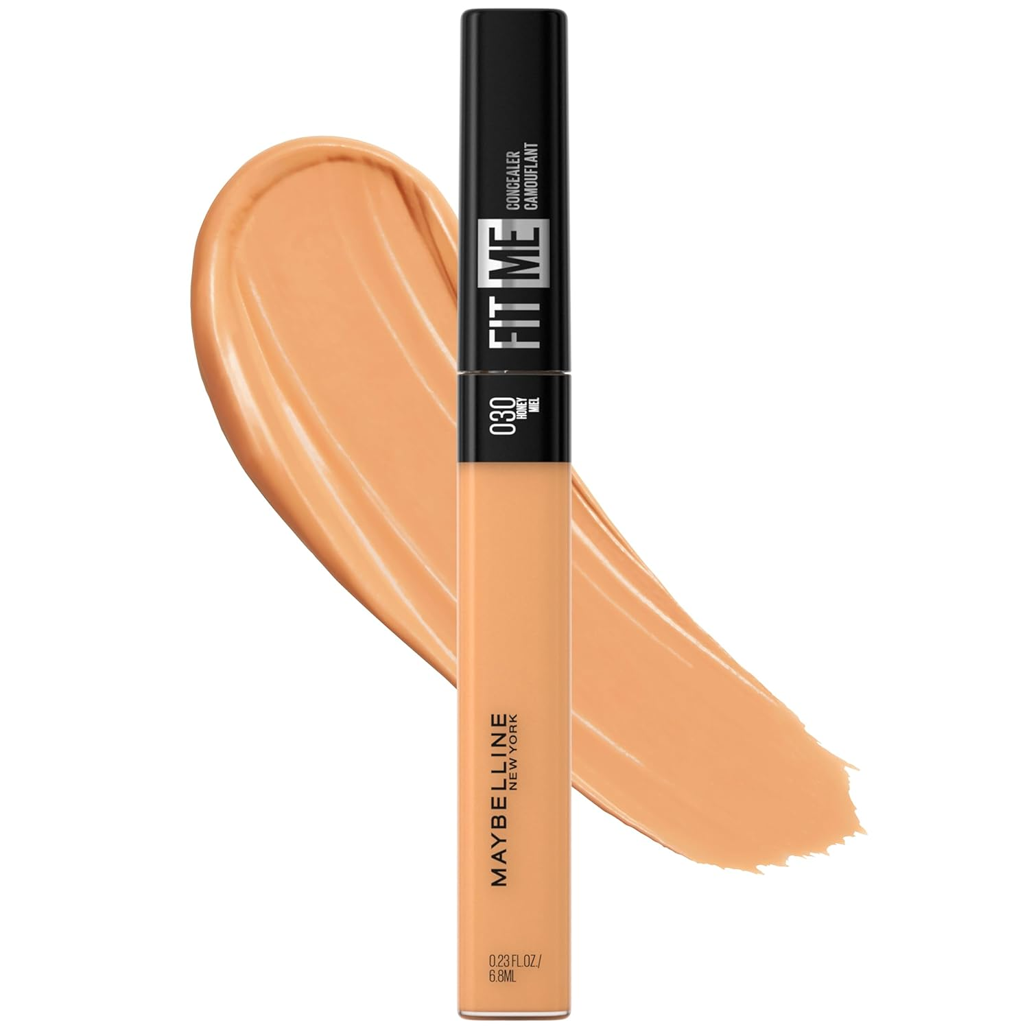 New York Fit Me Liquid Concealer Makeup, Natural Coverage, Lightweight, Conceals, Covers Oil-Free, Honey, 1 Count (Packaging May Vary)