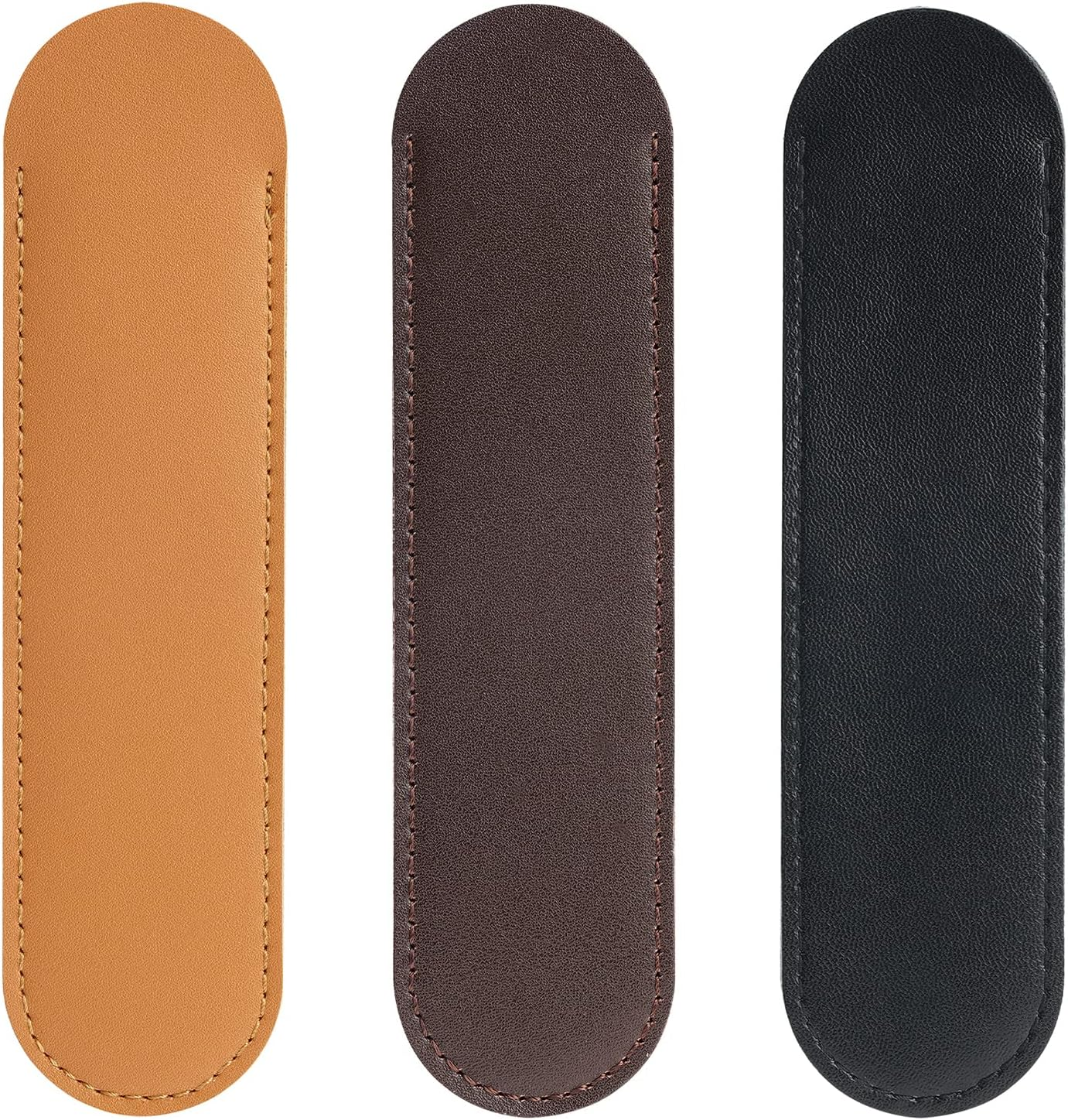 RAYNAG Set of 3 Leather Pen Sleeve Case Holder Pouch for Single Pen