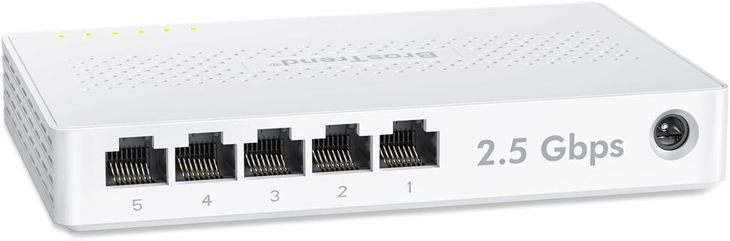5 Port 2.5Gbe Ethernet Switch Unmanaged Network Switch, 2.5Gbps Bandwidth Ethernet Splitter, Ideal for Gaming & Offices, 4K Video, Fanless Design, Plug & Play, Limited Lifetime Protection