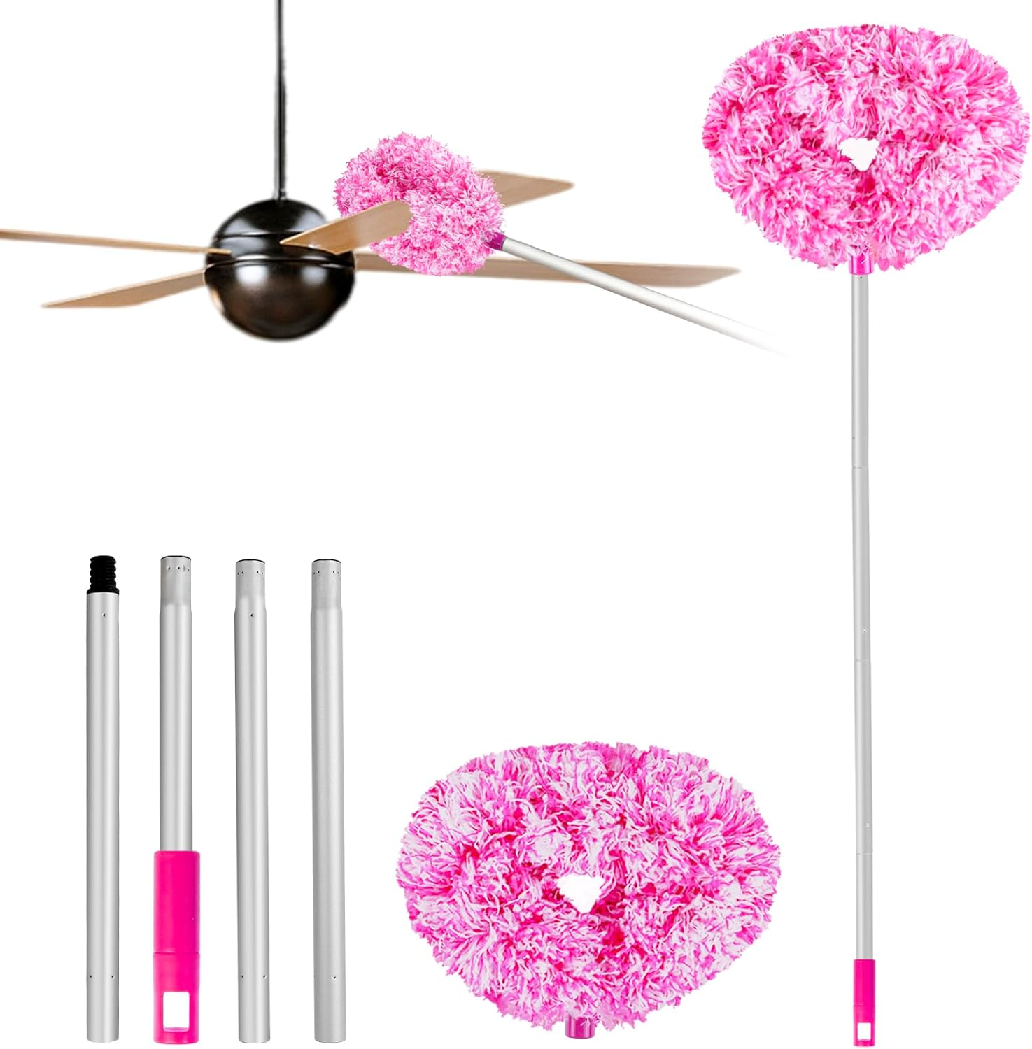Ceiling Fan Cleaner Duster Reusable Microfiber Ceiling Fan Blade Cleaner Remo... - Picture 20 of 25
