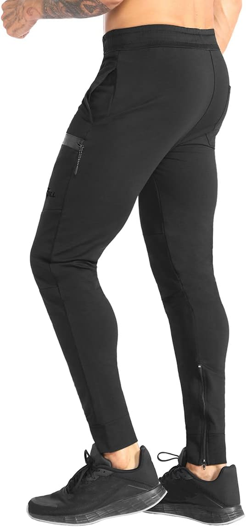 ZENWILL Mens Zip Gym Joggers Track Pants,Men's Casual Workout Sweatpants with... - Picture 6 of 16
