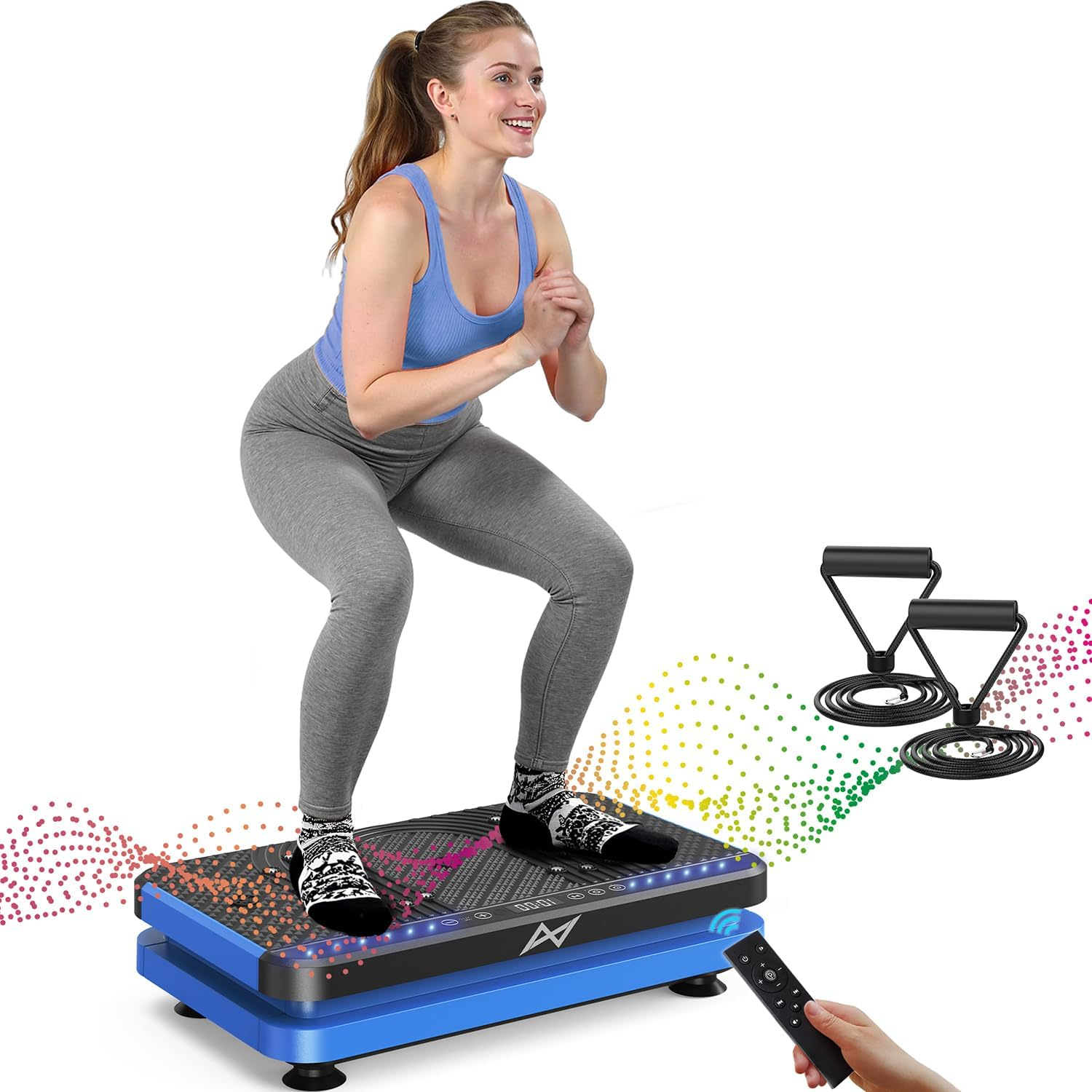 Plataforma Vibratoria de Ejercicio Cuerpo Completo Quema Grasa Hombres Mujeres
