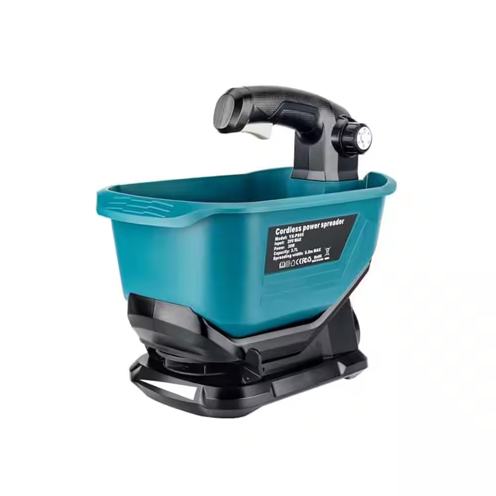 3.84 Lb. Plastic Handheld Power Spreader for Salt, Seed, Fertilizer, Ice Melt Year-Round Lawn and Snow Coverage